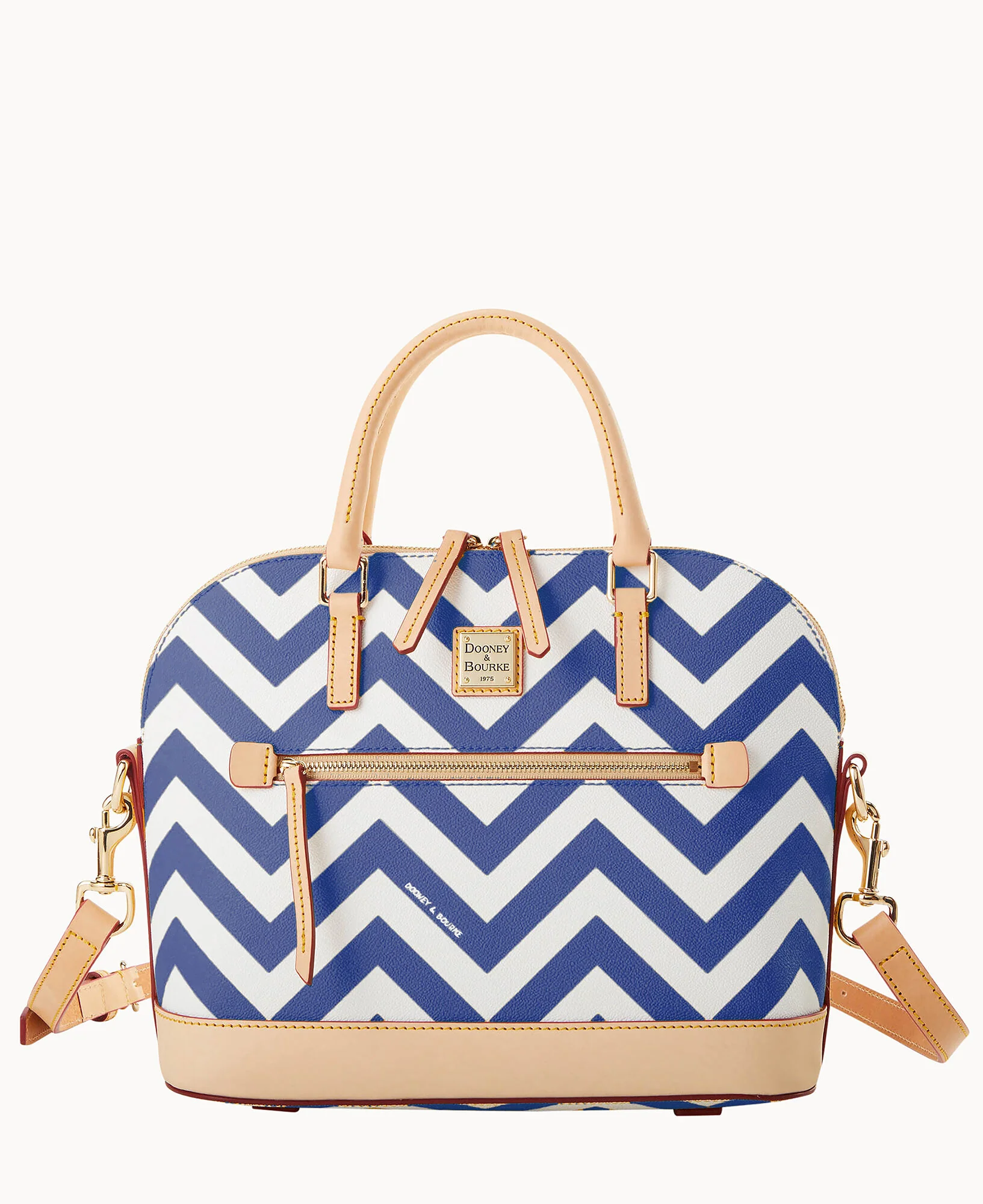 Chevron Domed Zip Satchel - Image 5
