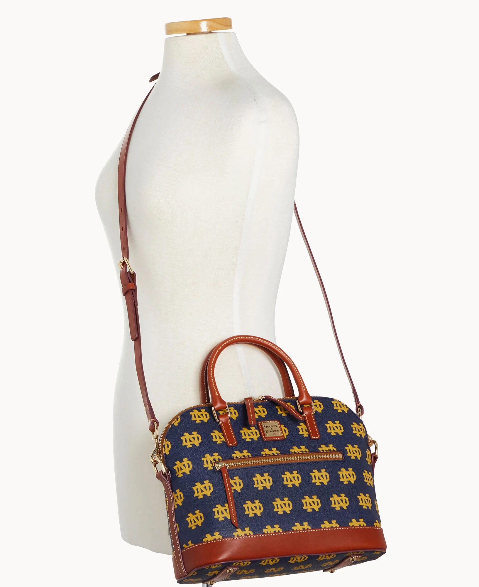 Collegiate University of Notre Dame Domed Zip Satchel - Image 3