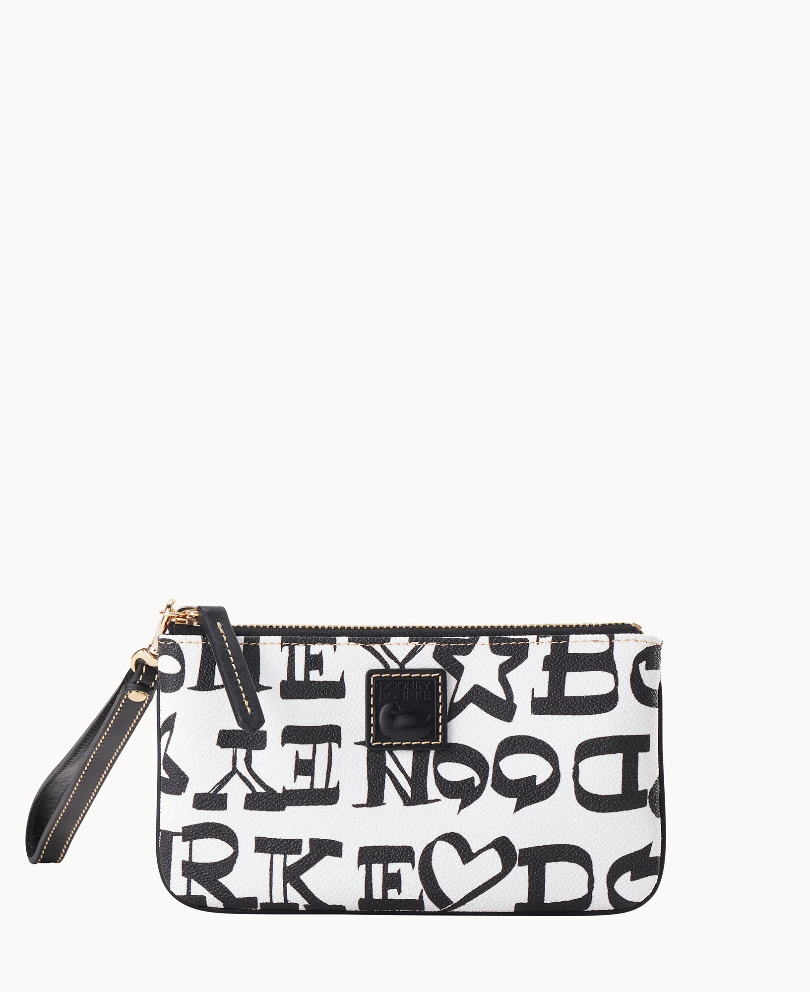 Doodle II Coated Cotton Medium Wristlet