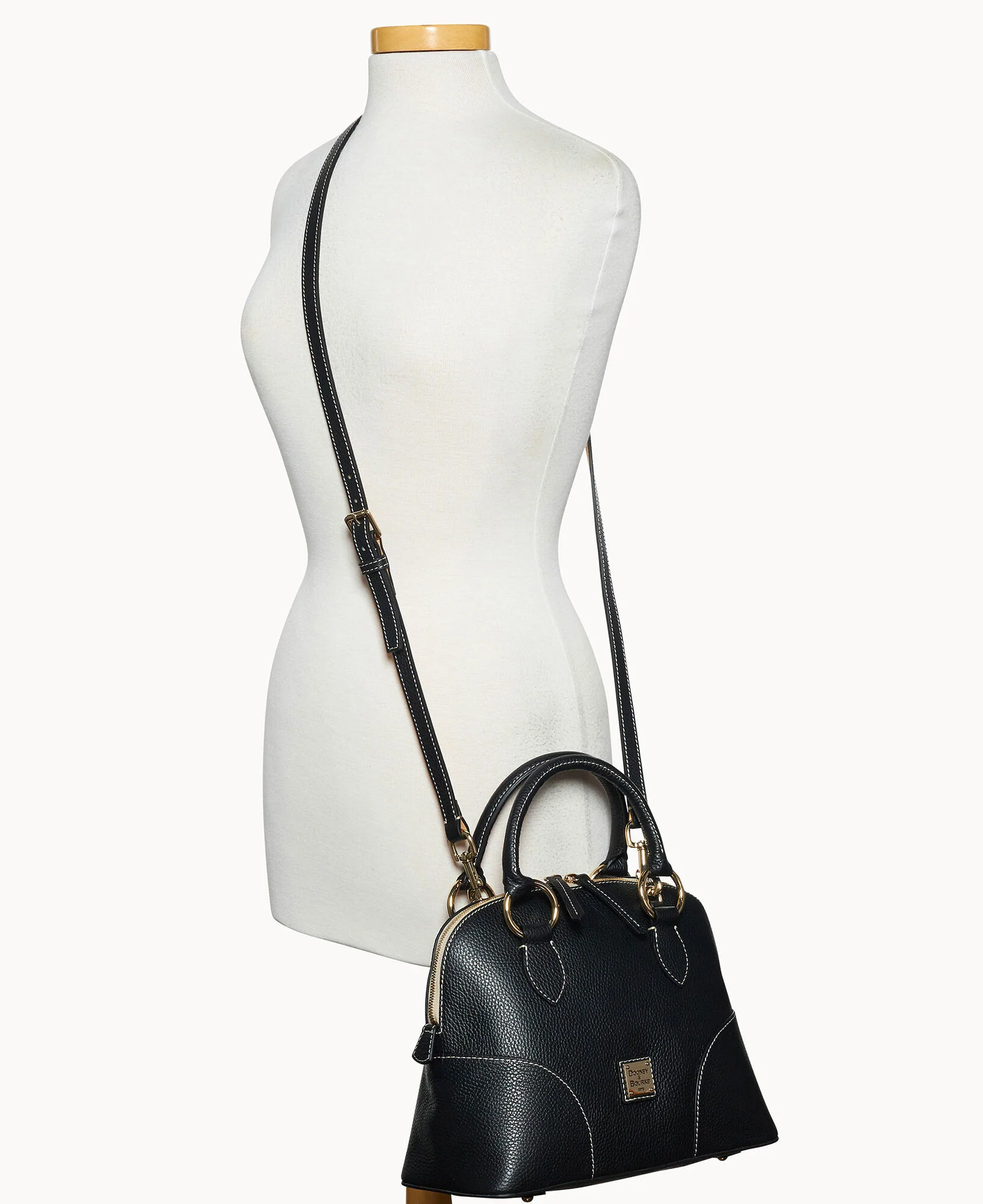 Lucca Leather Domed Satchel - Image 4