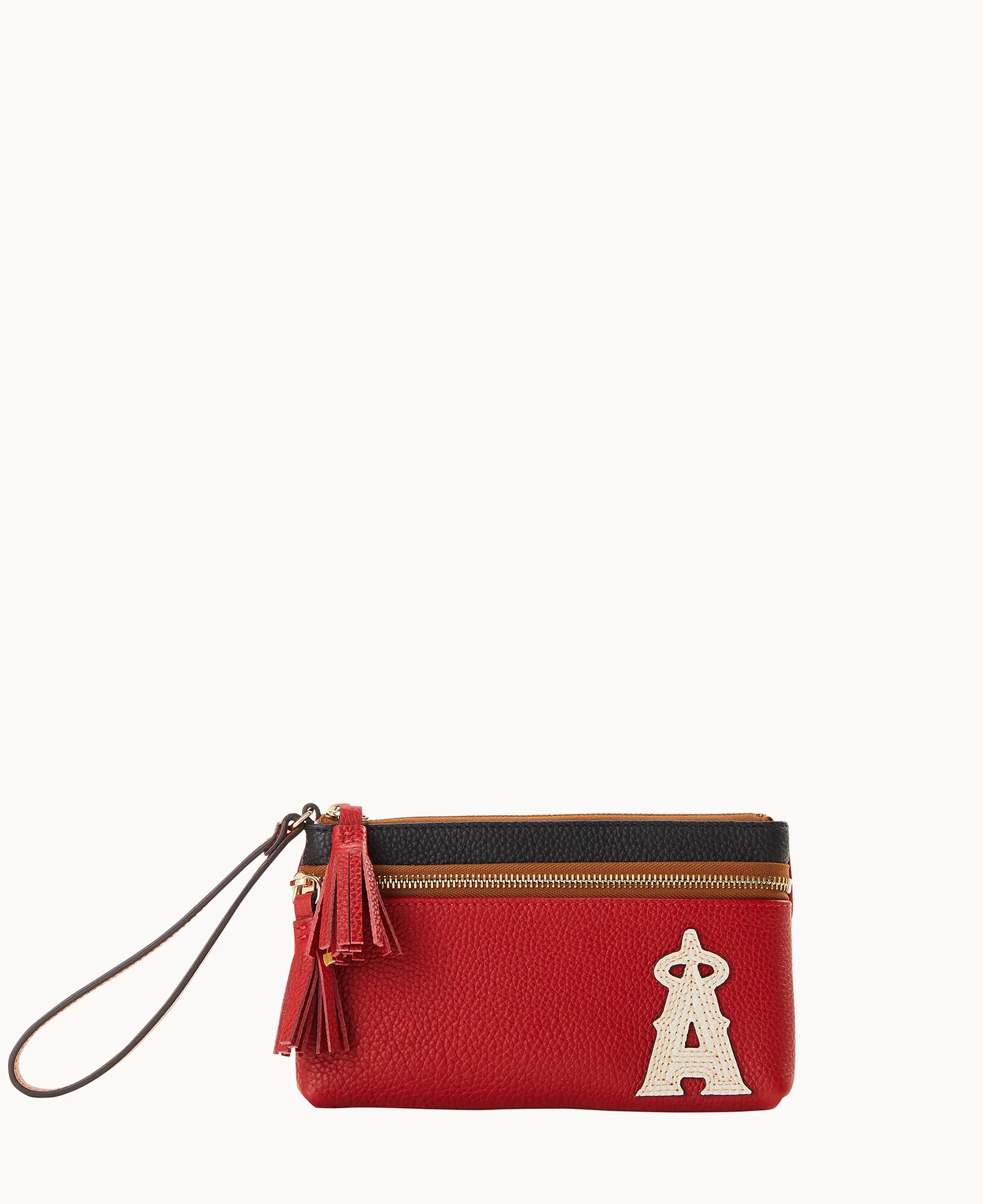 MLB Angels Double Zip Wristlet