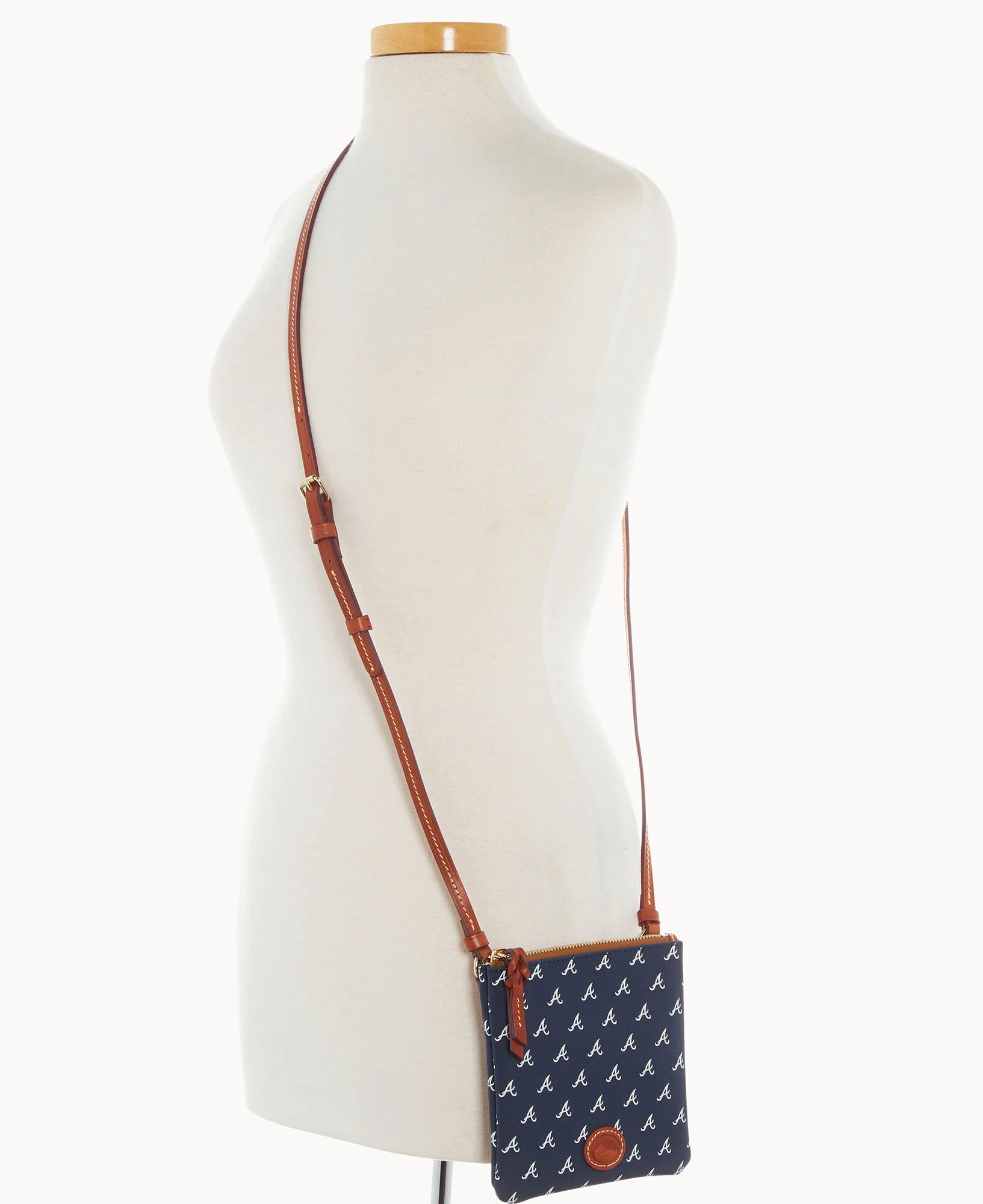 MLB Braves Small North South Top Zip Crossbody - Image 3