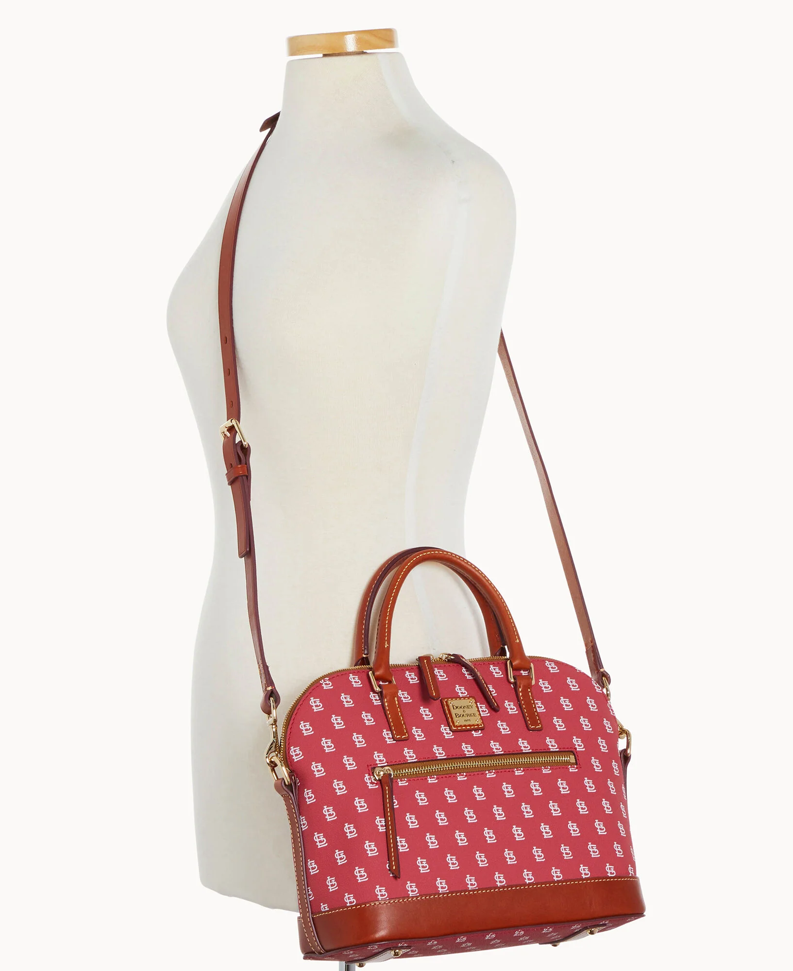MLB Cardinals Domed Zip Satchel - Image 3