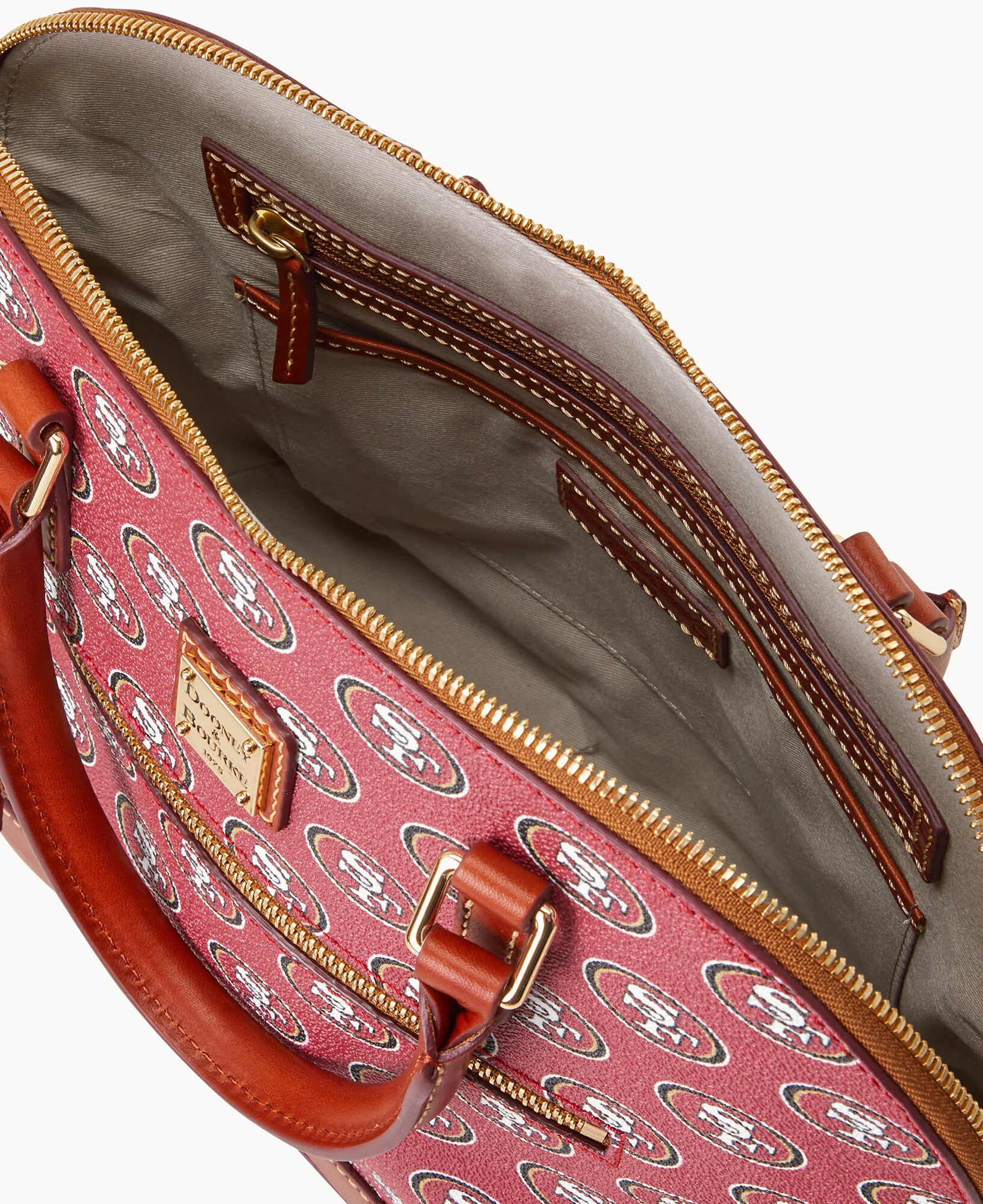 NFL 49Ers Domed Zip Satchel - Image 3
