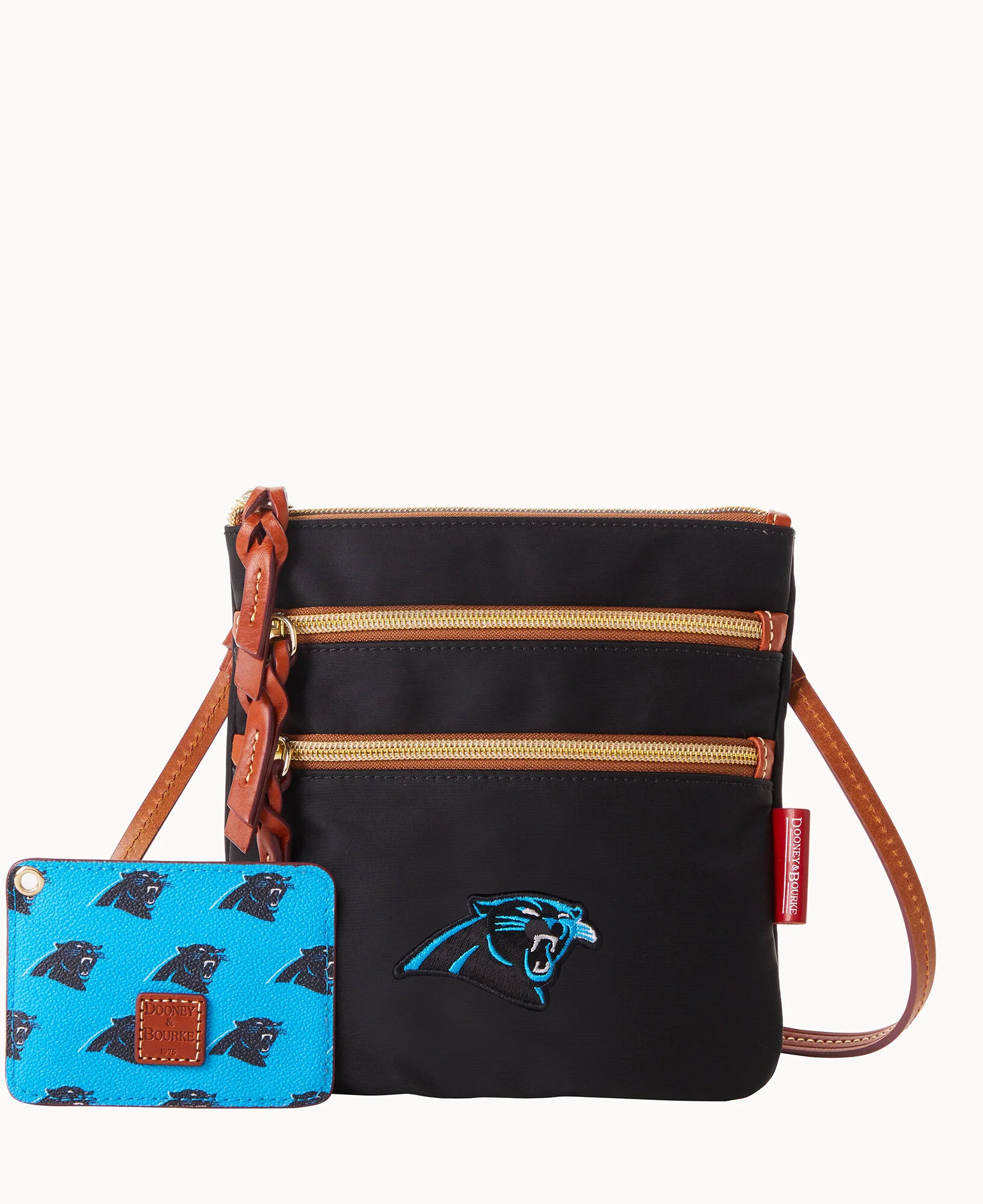 NFL Panthers North South Triple Zip w ID holder