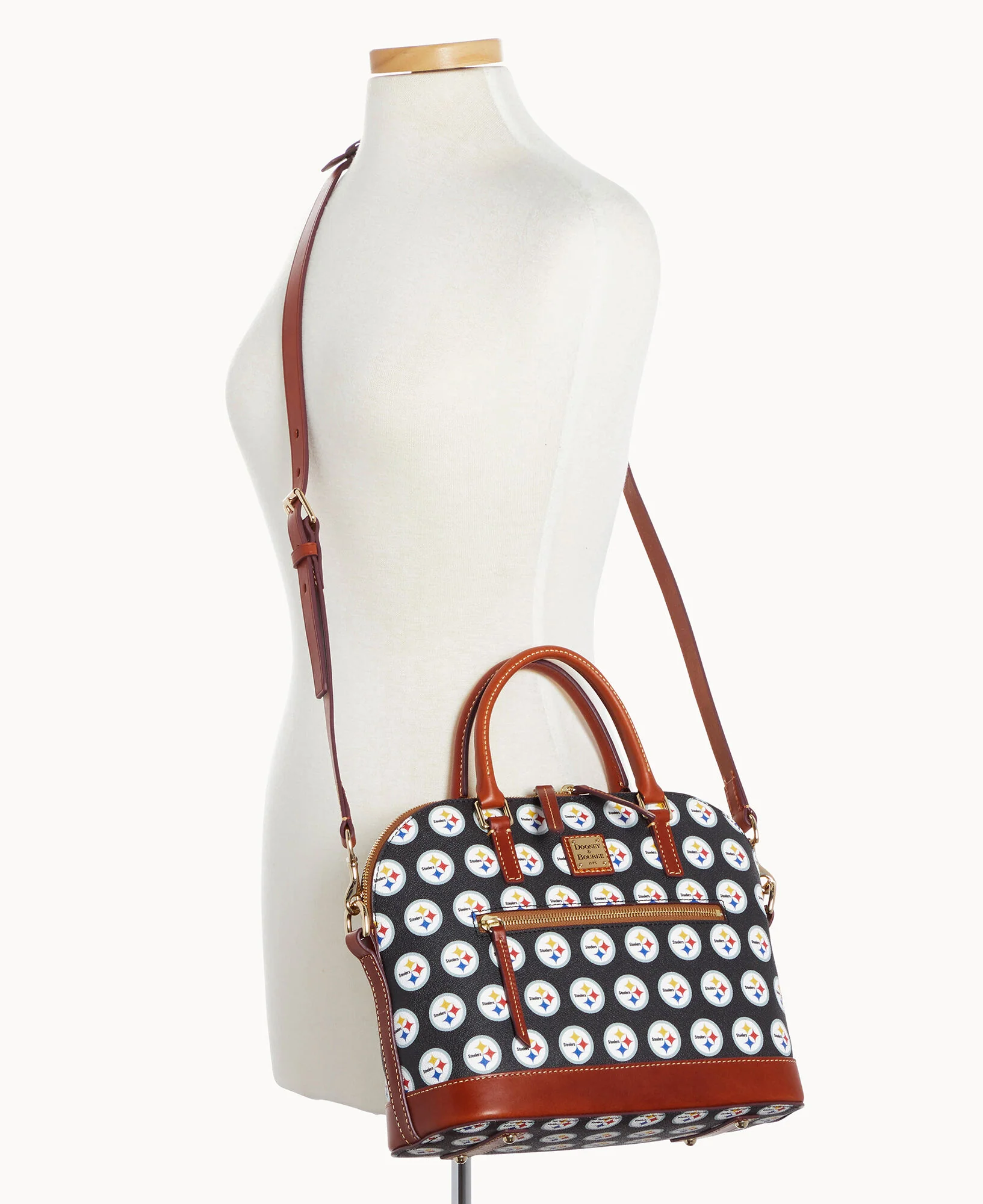 NFL Steelers Domed Zip Satchel - Image 4