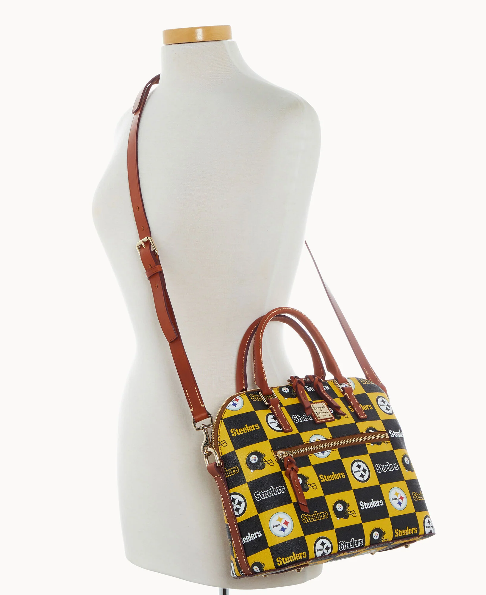 NFL Steelers Domed Zip Satchel - Image 4