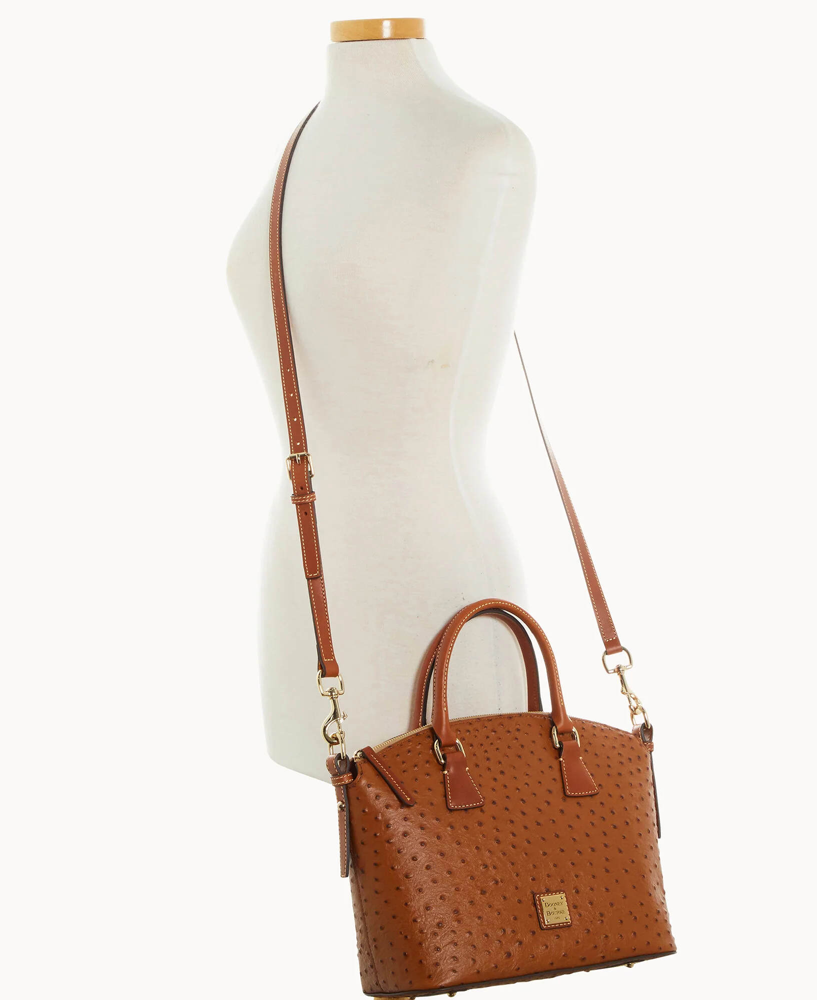 Ostrich Domed Satchel - Image 4