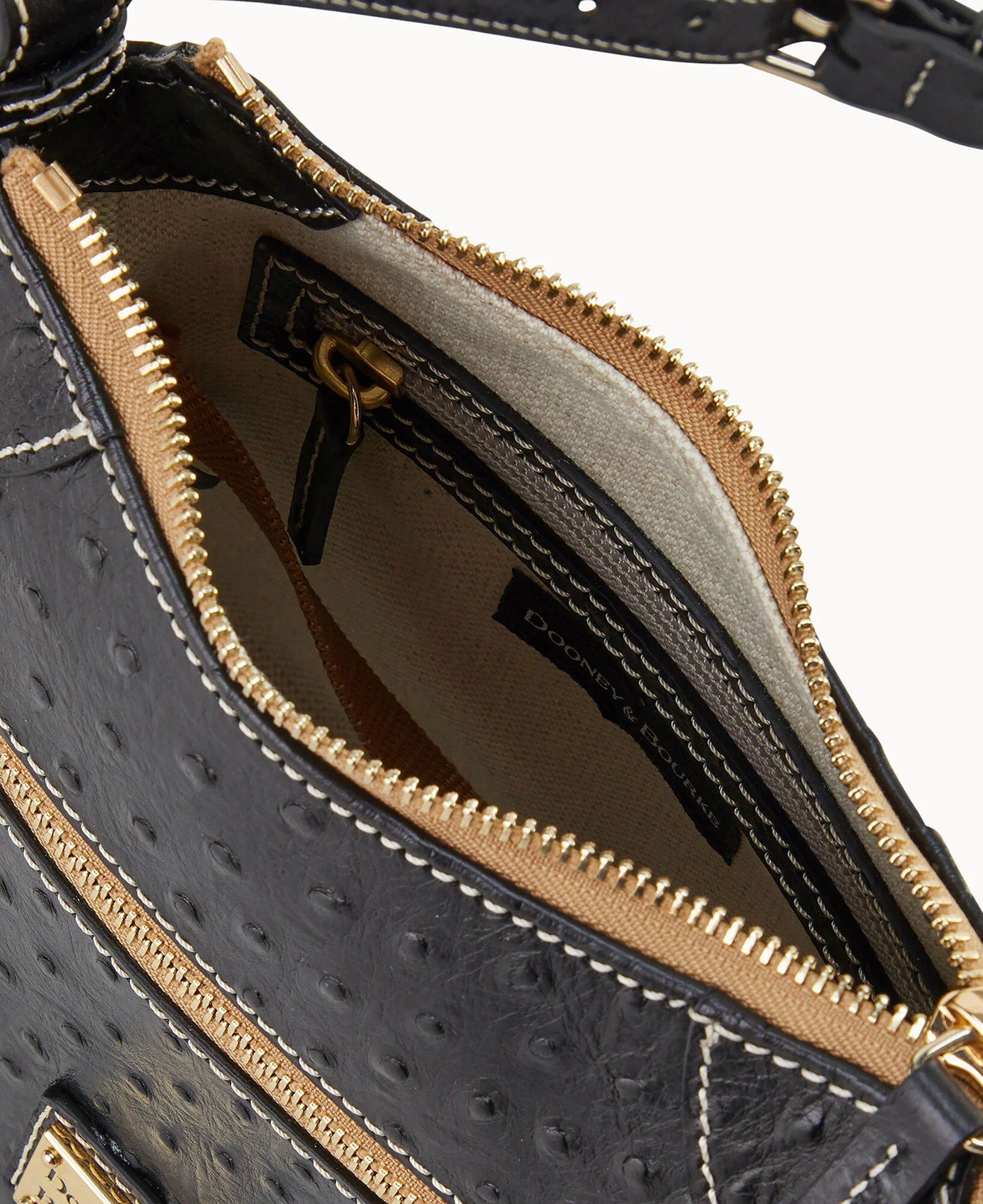 Ostrich Front Zip Crossbody - Image 13