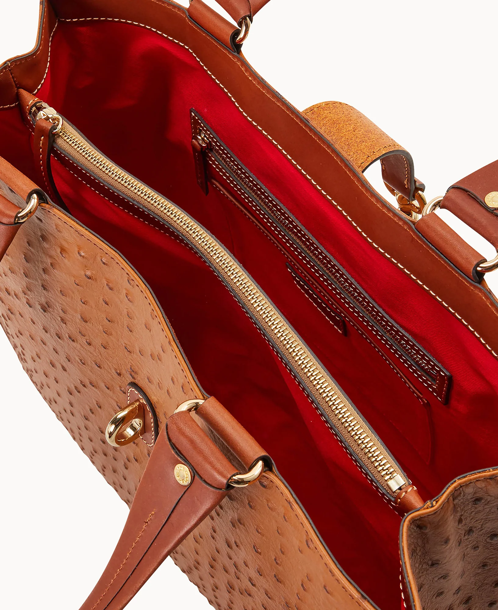 Ostrich Large Logo Lock Tote - Image 6
