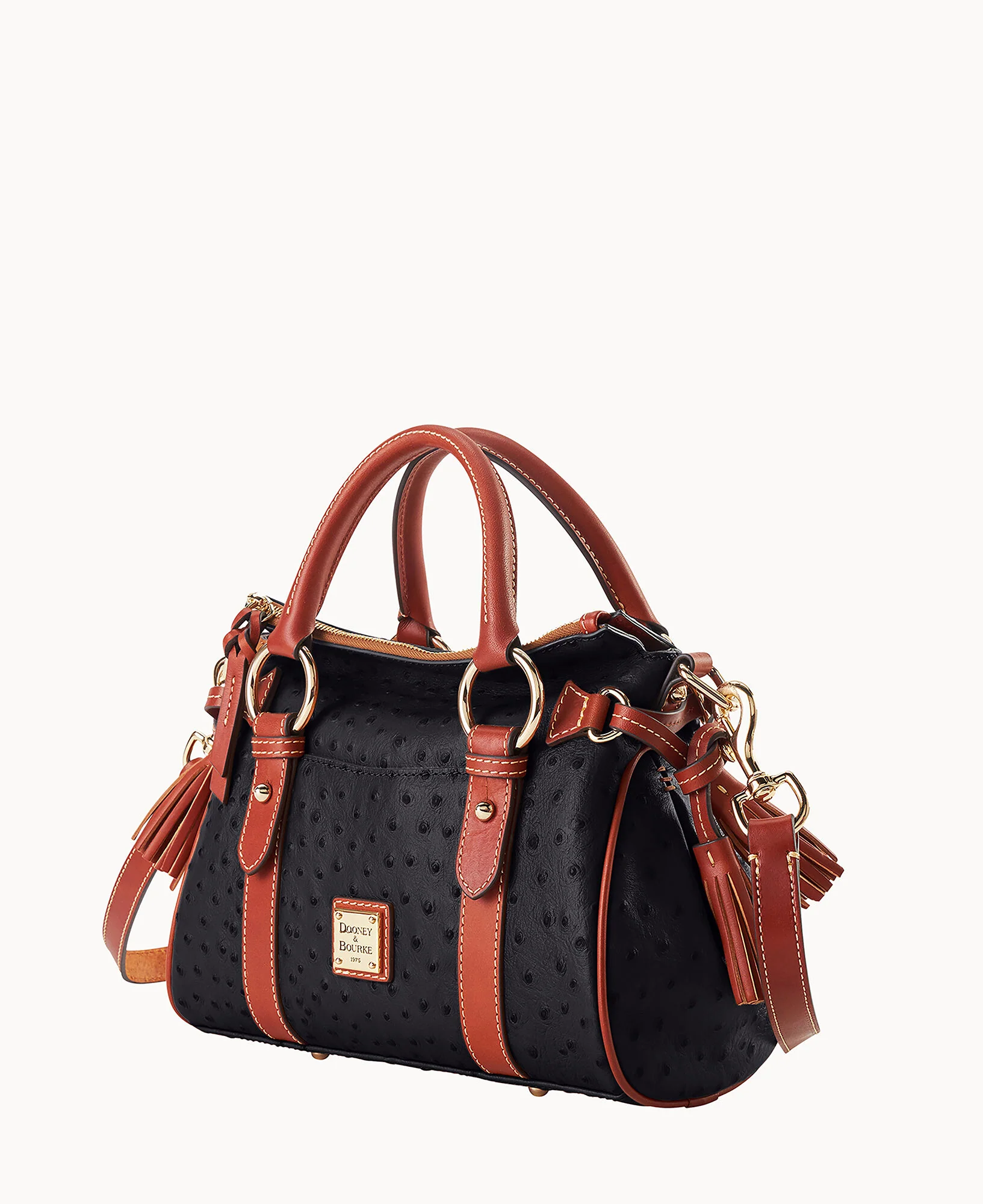 Ostrich Satchel With Pocket - Image 18