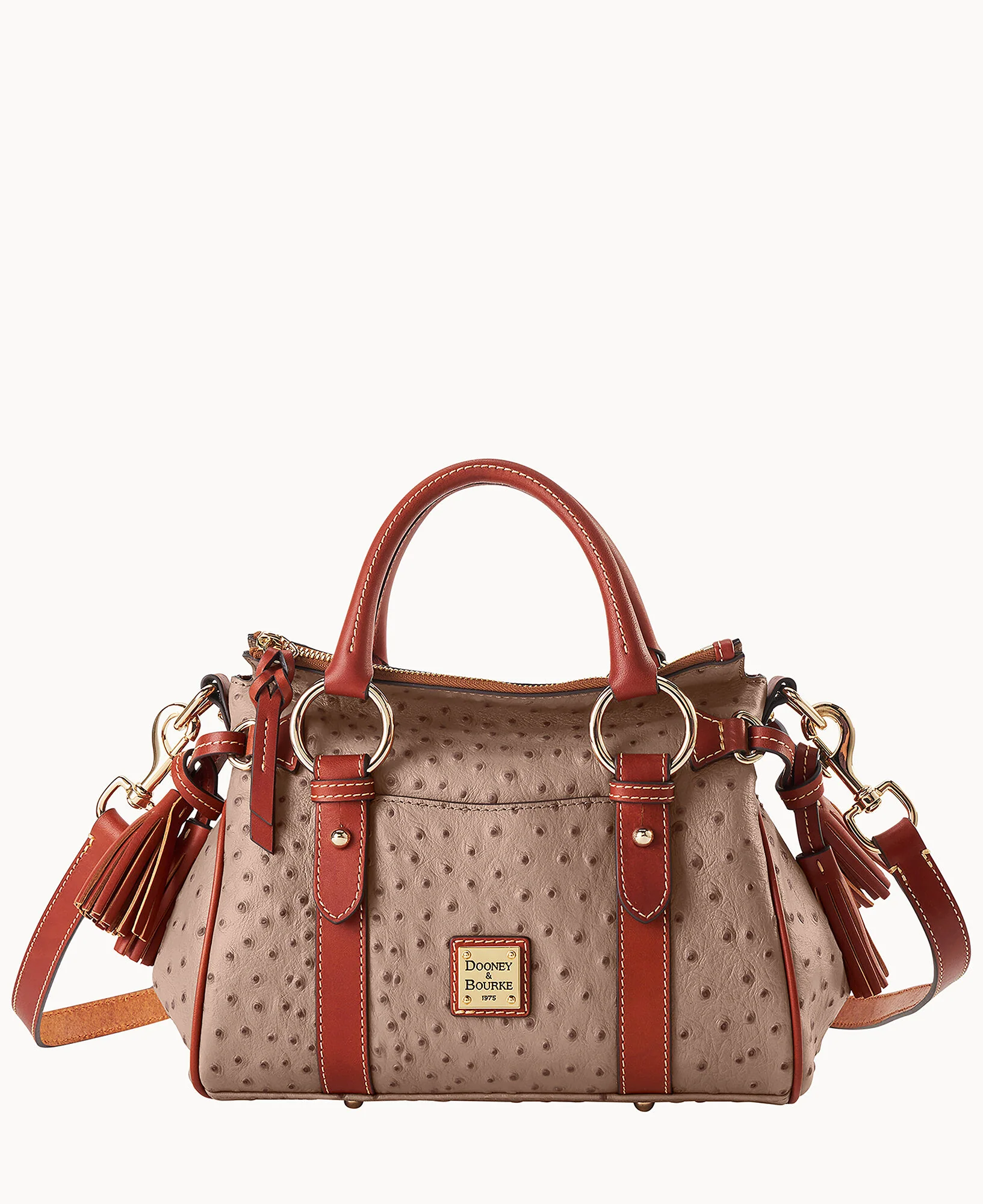 Ostrich Satchel With Pocket - Image 25