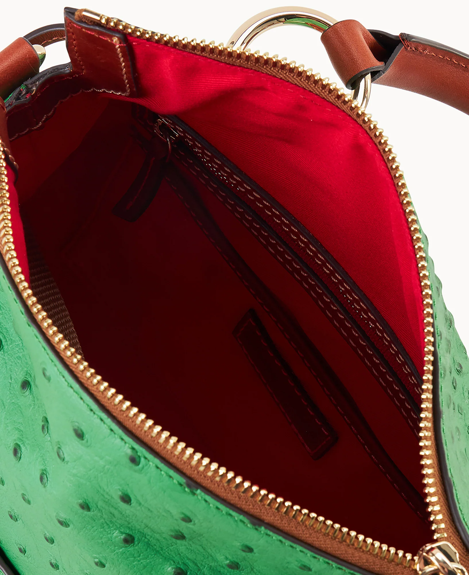 Ostrich Satchel With Pocket - Image 7