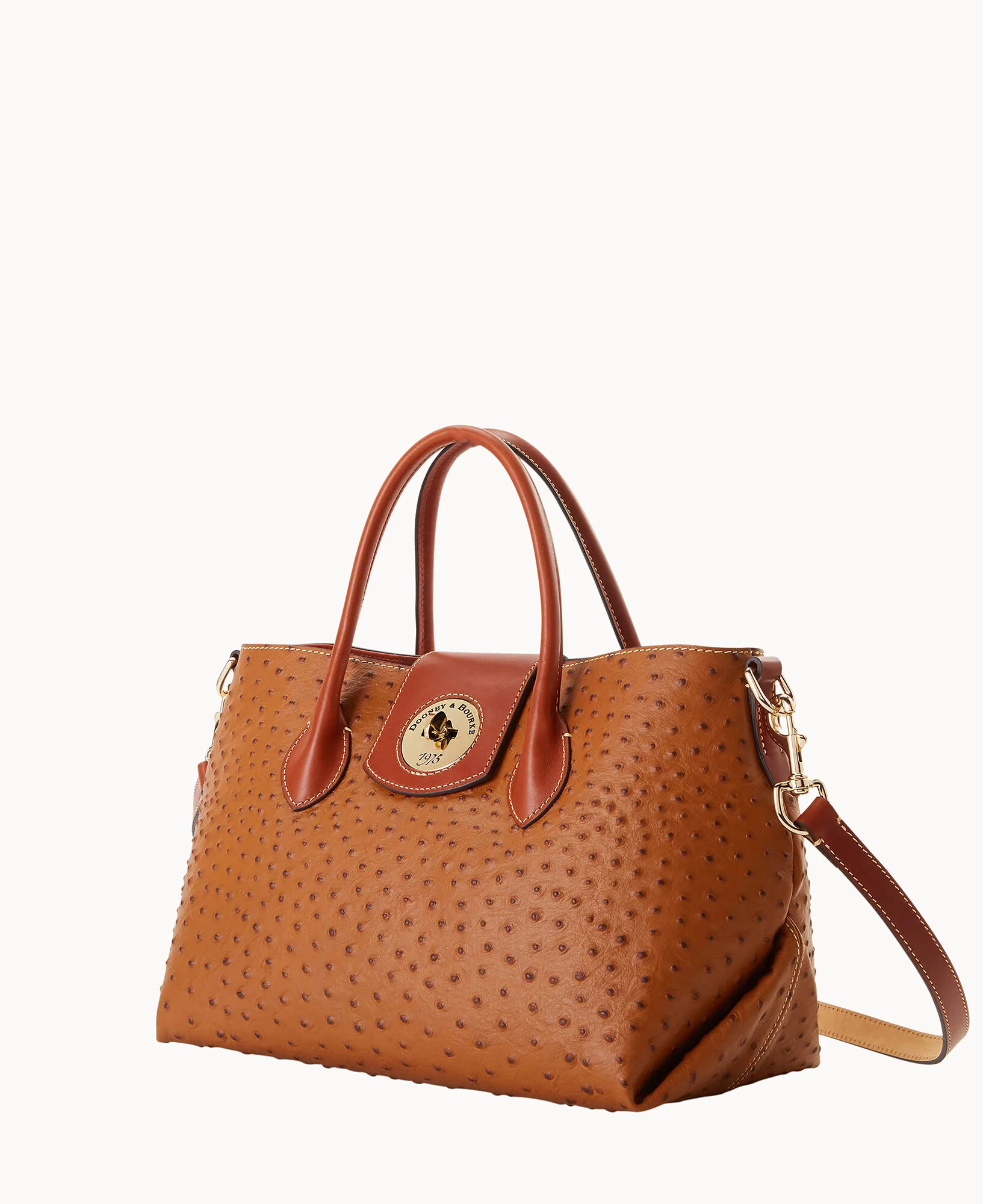 Ostrich Turnlock Handle Tote 30 - Image 2