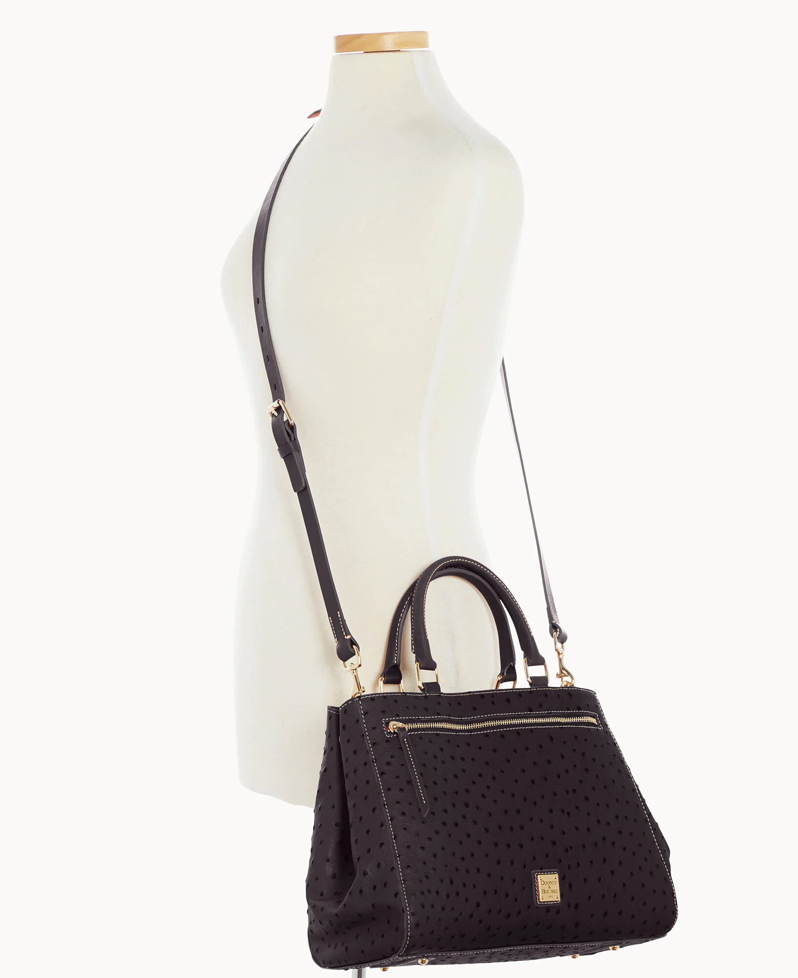 Ostrich Zip Satchel - Image 4