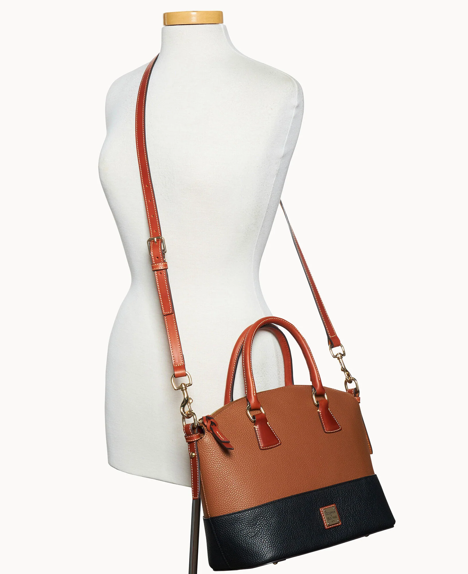 Pebble Color Block Domed Satchel - Image 26