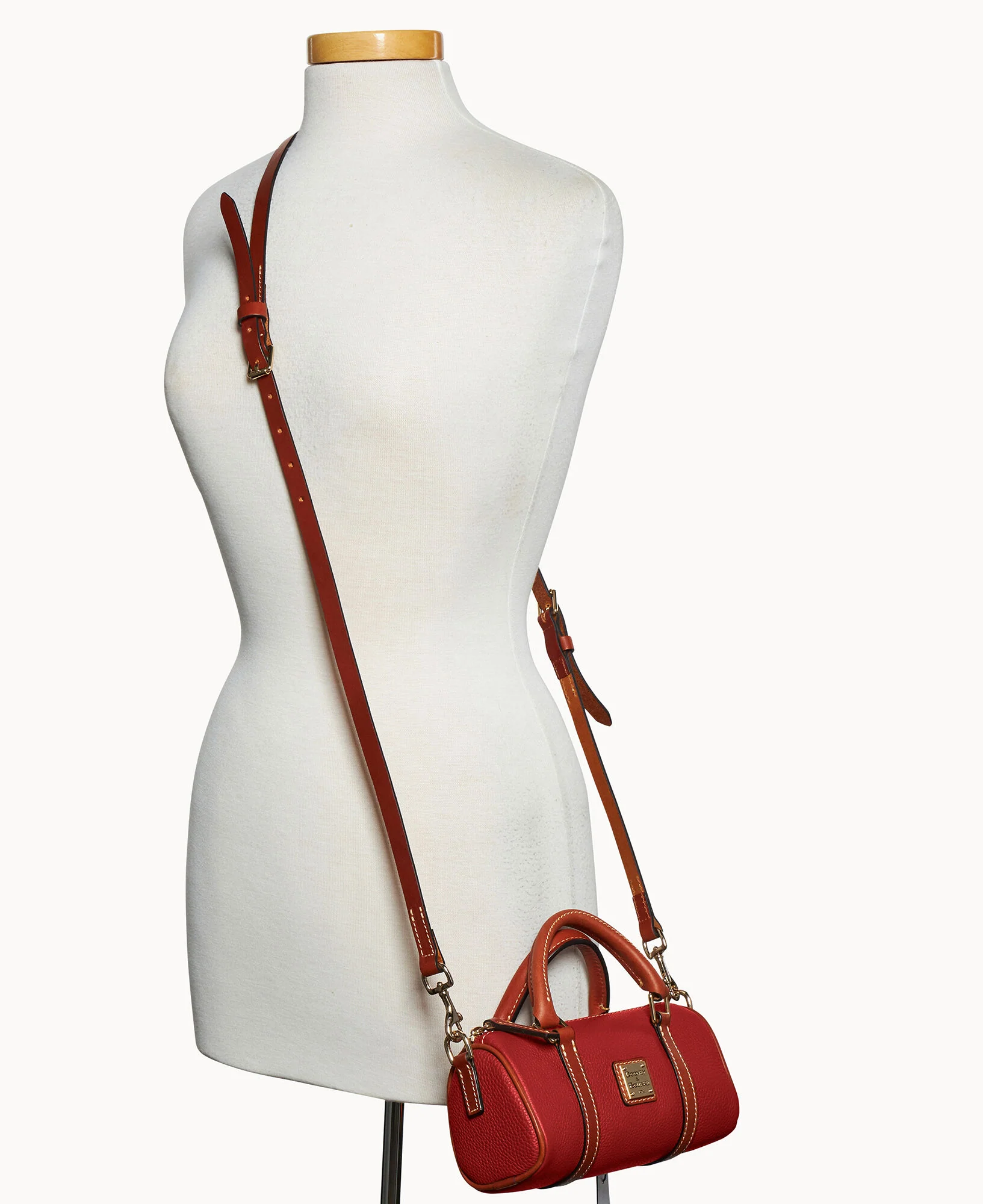 Pebble Grain Crossbody Barrel Satchel 20 - Image 20