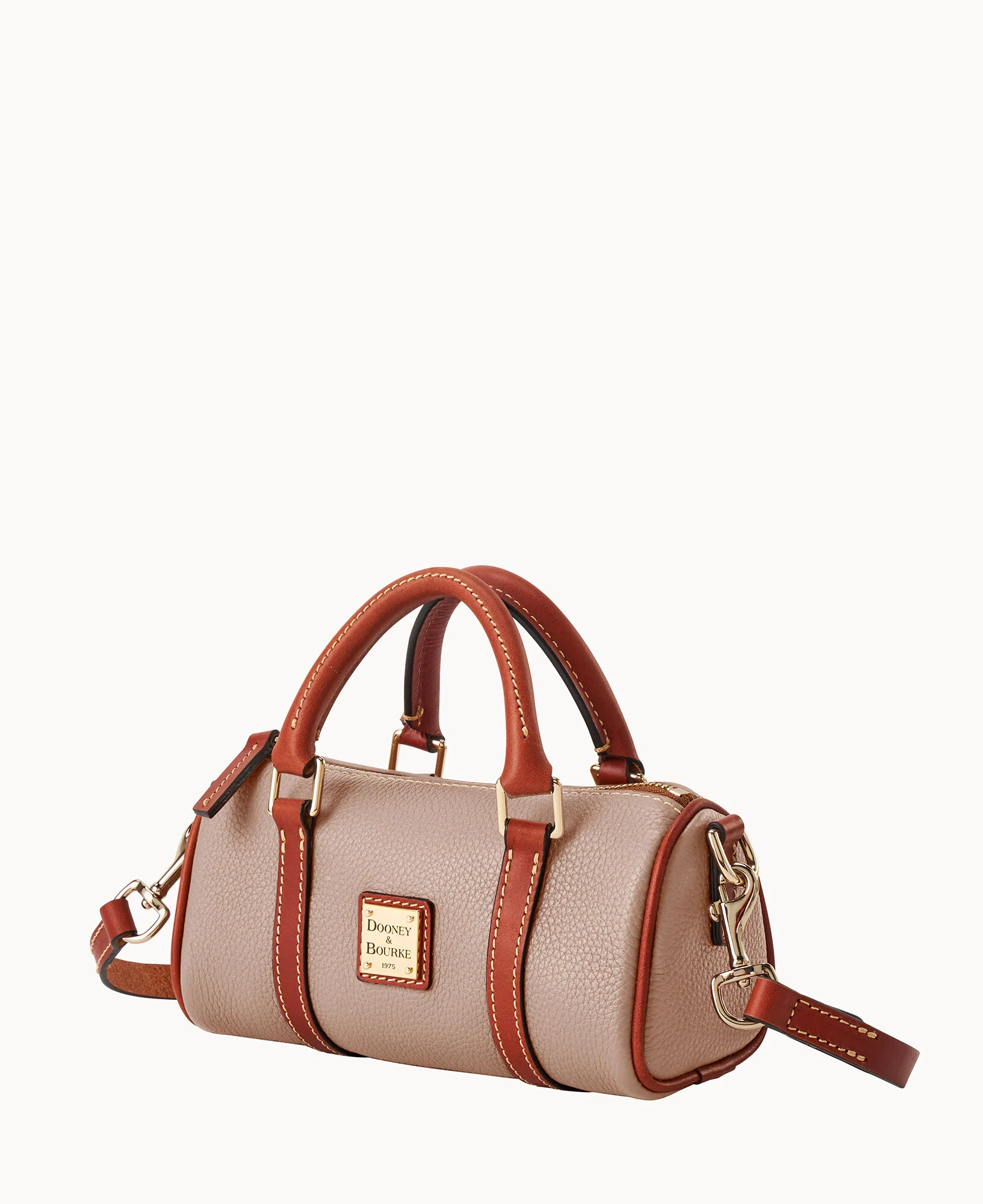 Pebble Grain Crossbody Barrel Satchel 20 - Image 21