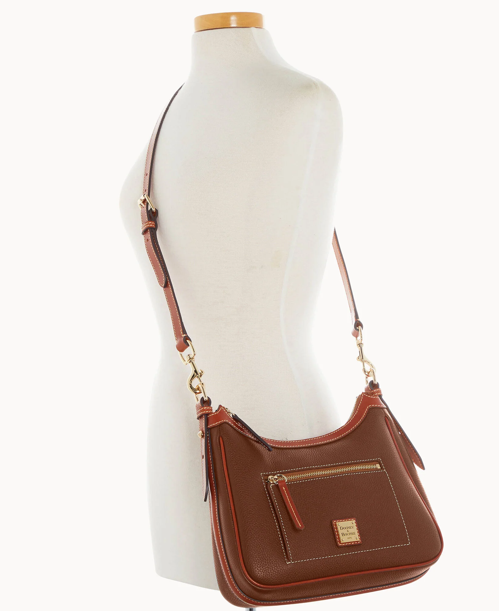 Pebble Grain Crossbody Hobo - Image 13