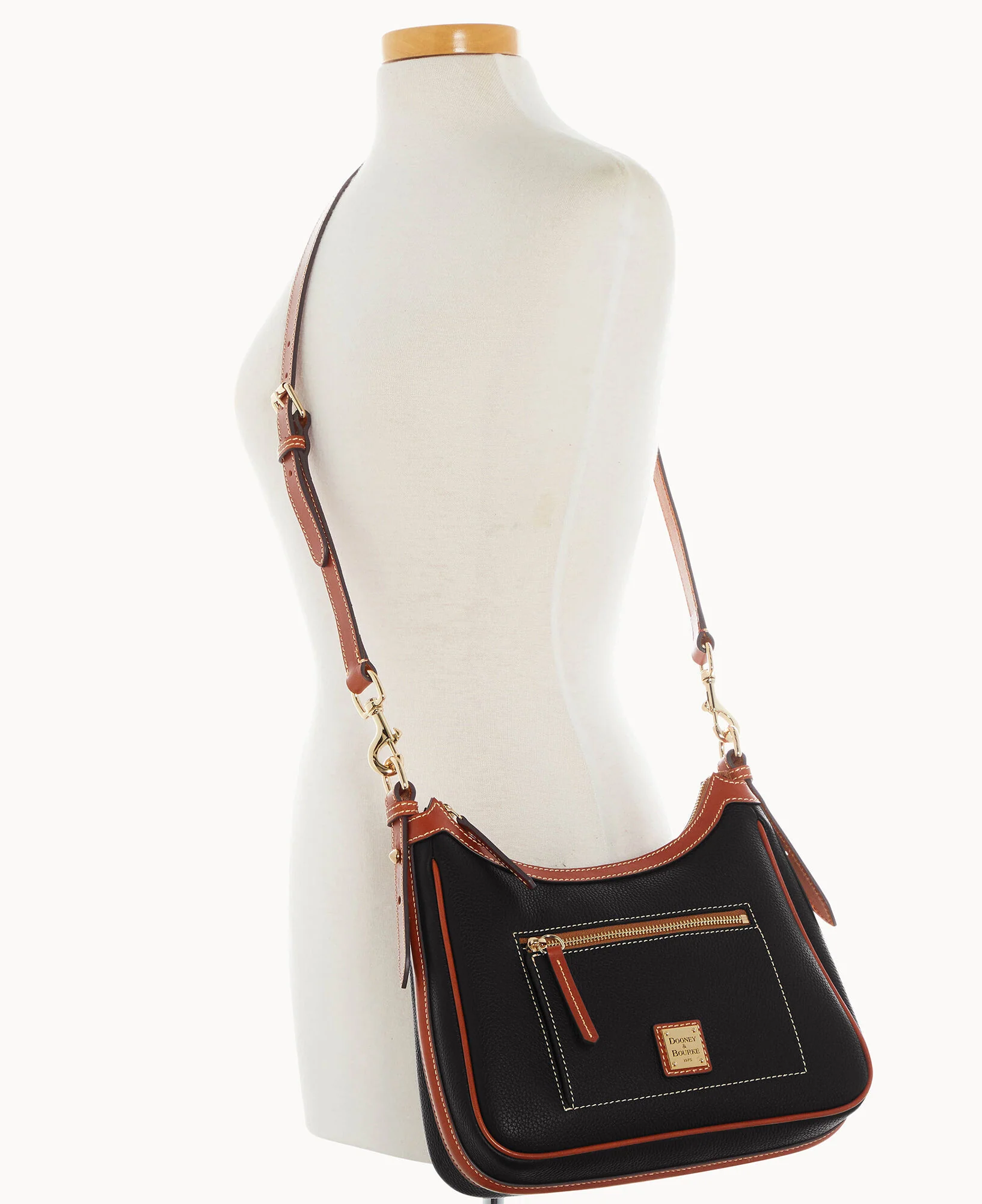Pebble Grain Crossbody Hobo - Image 4