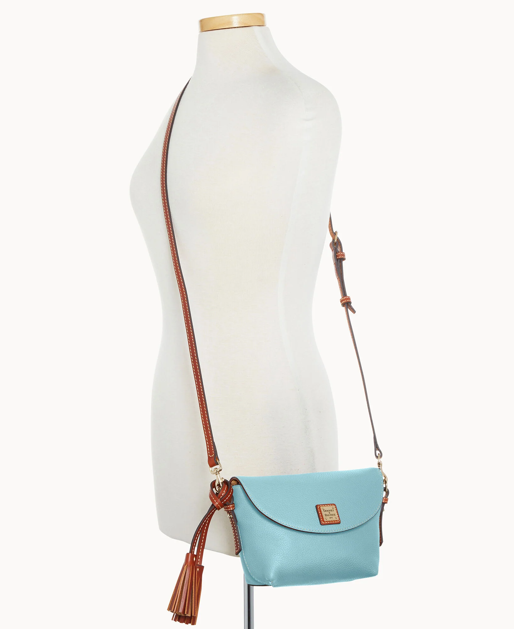 Pebble Grain Crossbody Saddle Bag - Image 27