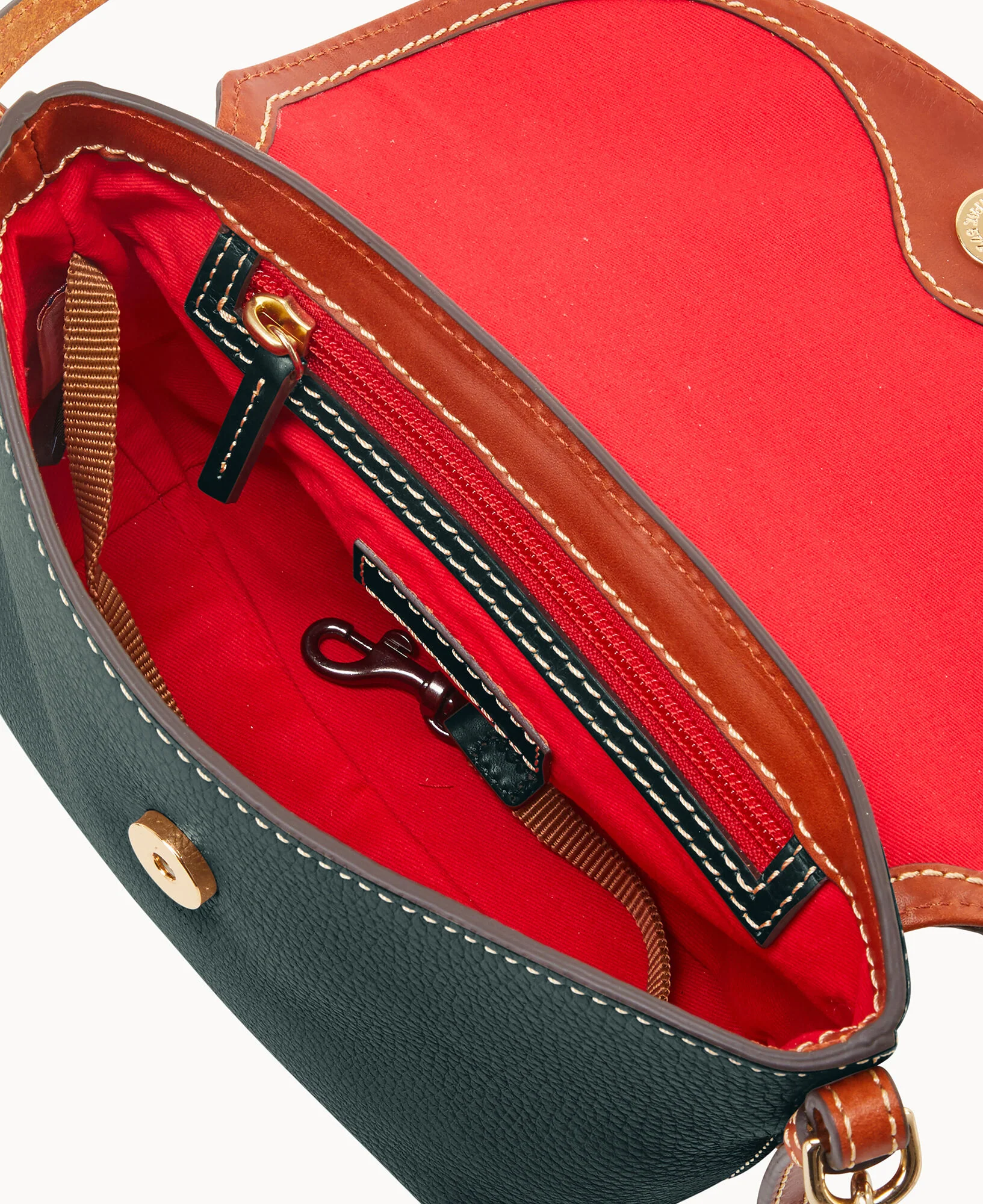Pebble Grain Crossbody Saddle Bag - Image 41