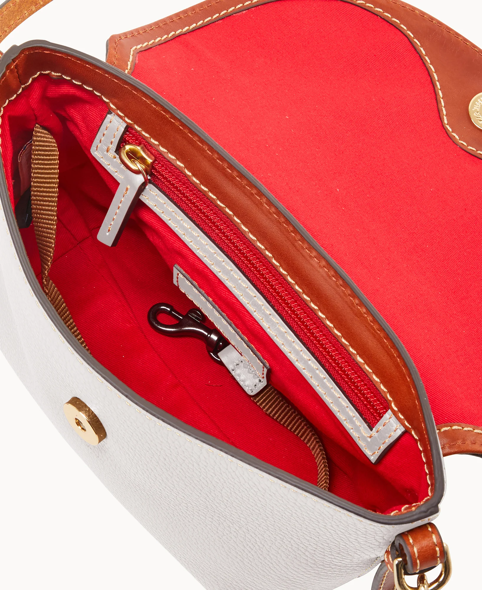 Pebble Grain Crossbody Saddle Bag - Image 56