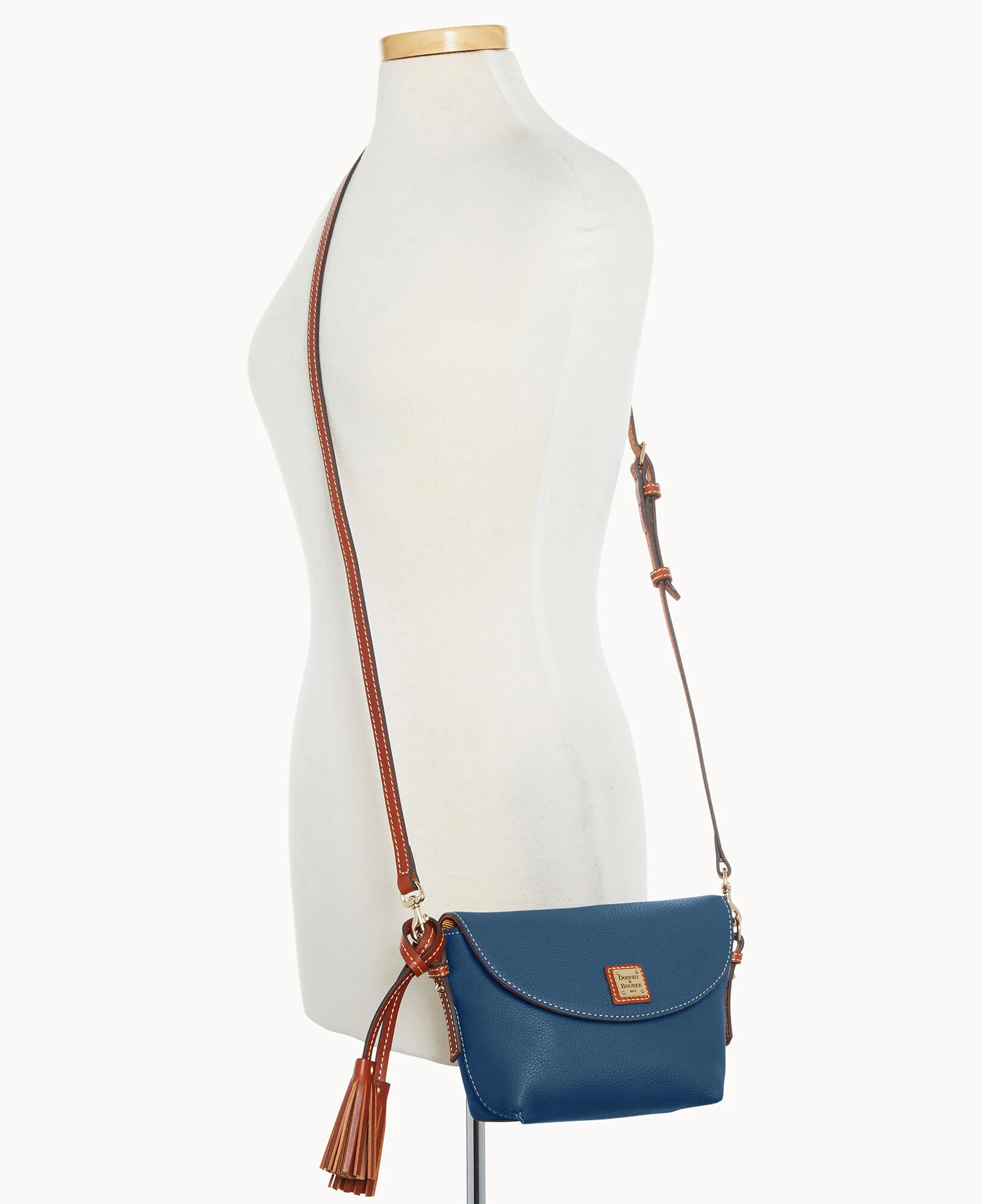 Pebble Grain Crossbody Saddle Bag - Image 74