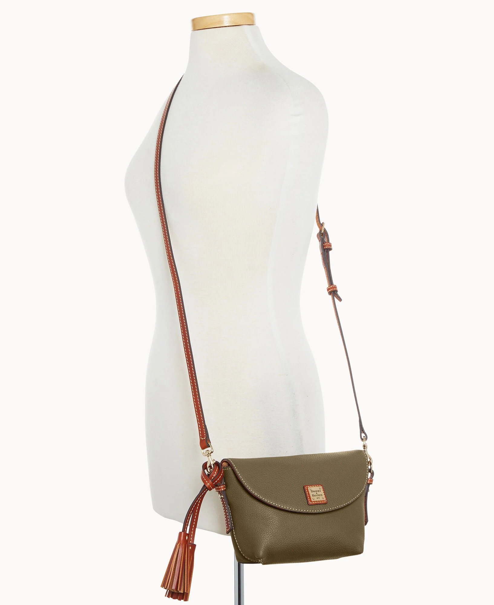 Pebble Grain Crossbody Saddle Bag - Image 78
