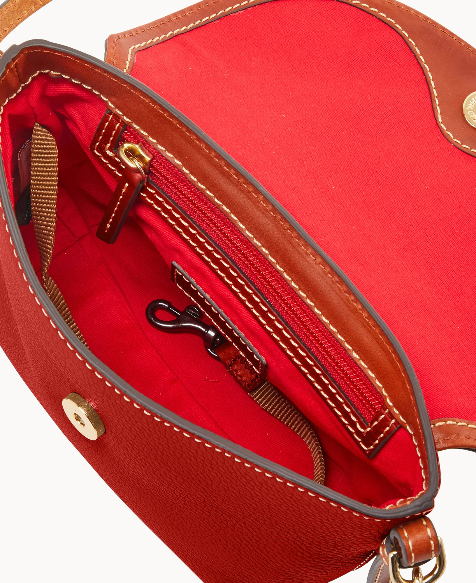Pebble Grain Crossbody Saddle Bag - Image 96