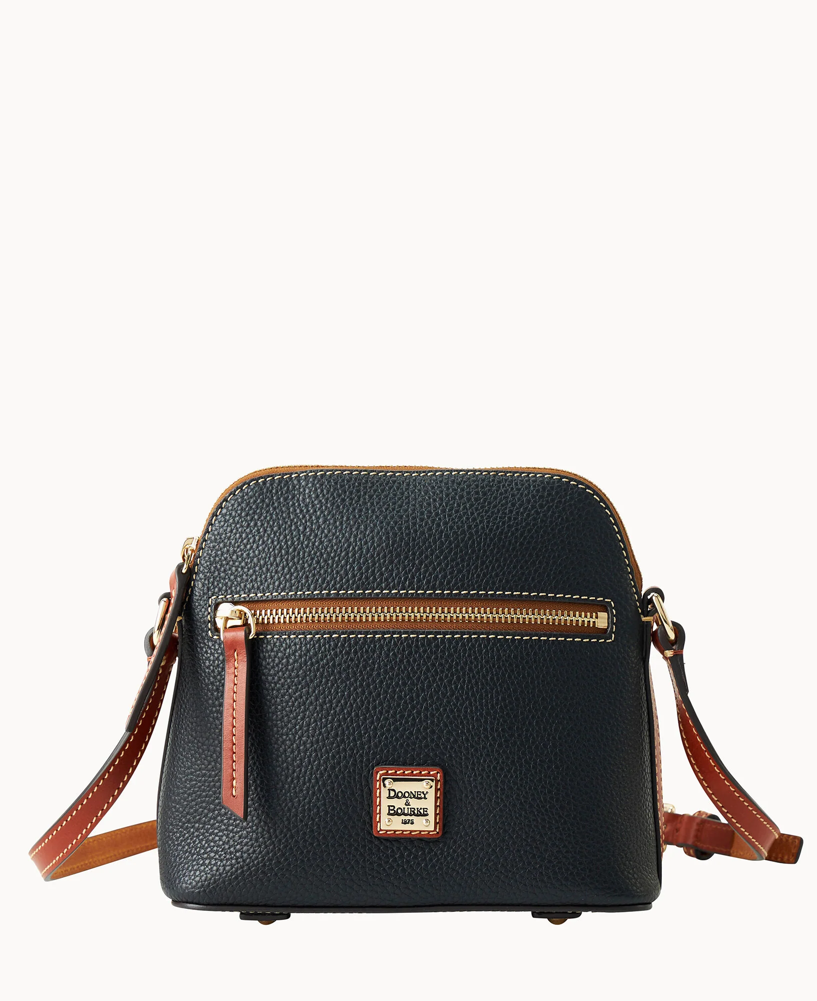 Pebble Grain Domed Crossbody