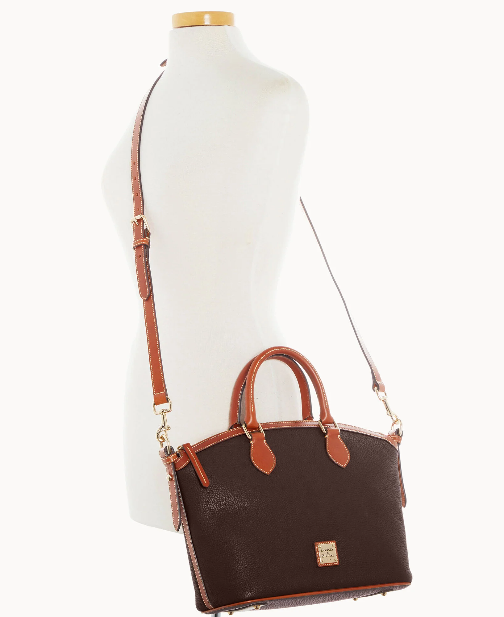 Pebble Grain Domed Satchel - Image 15