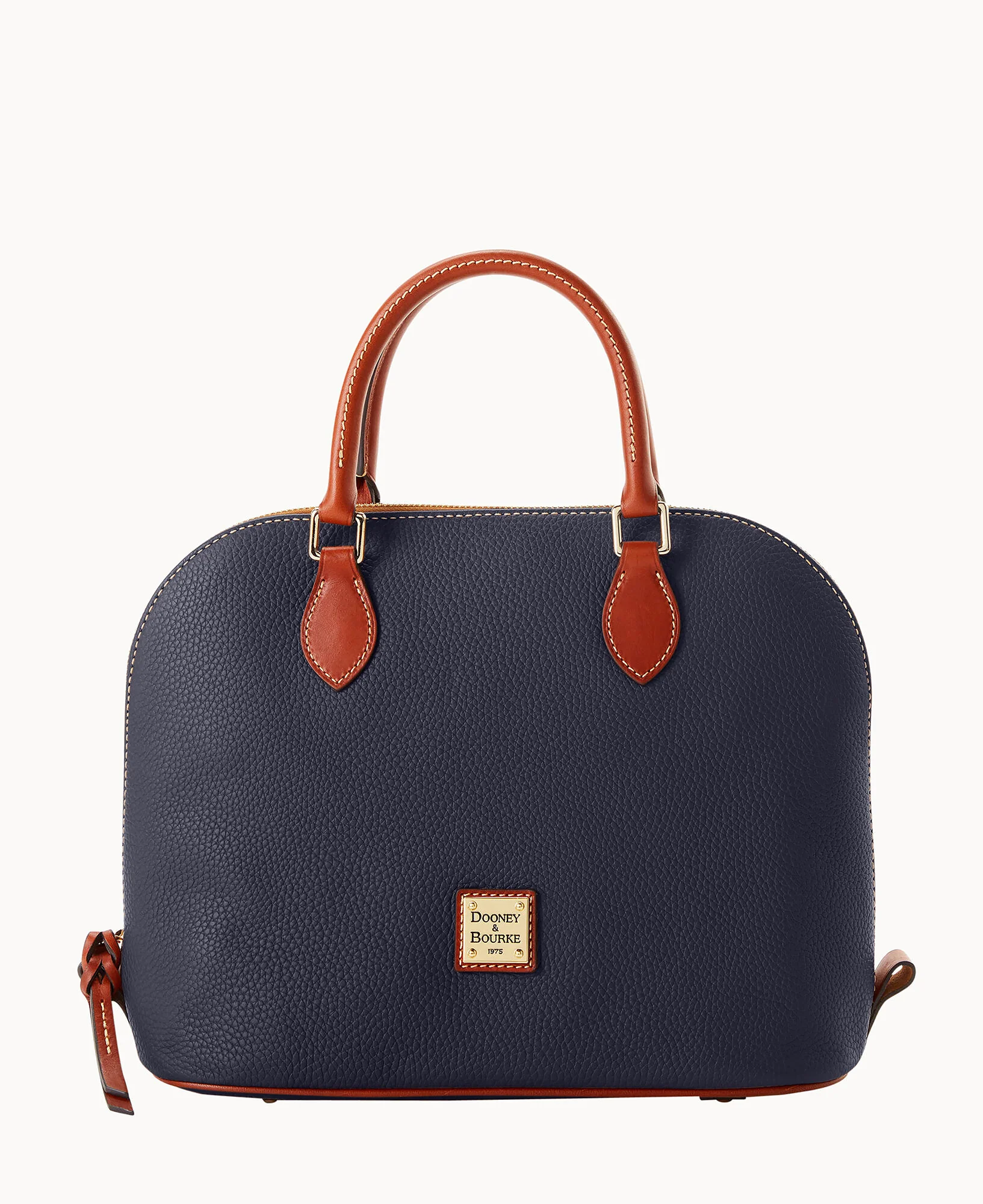 Pebble Grain Domed Satchel