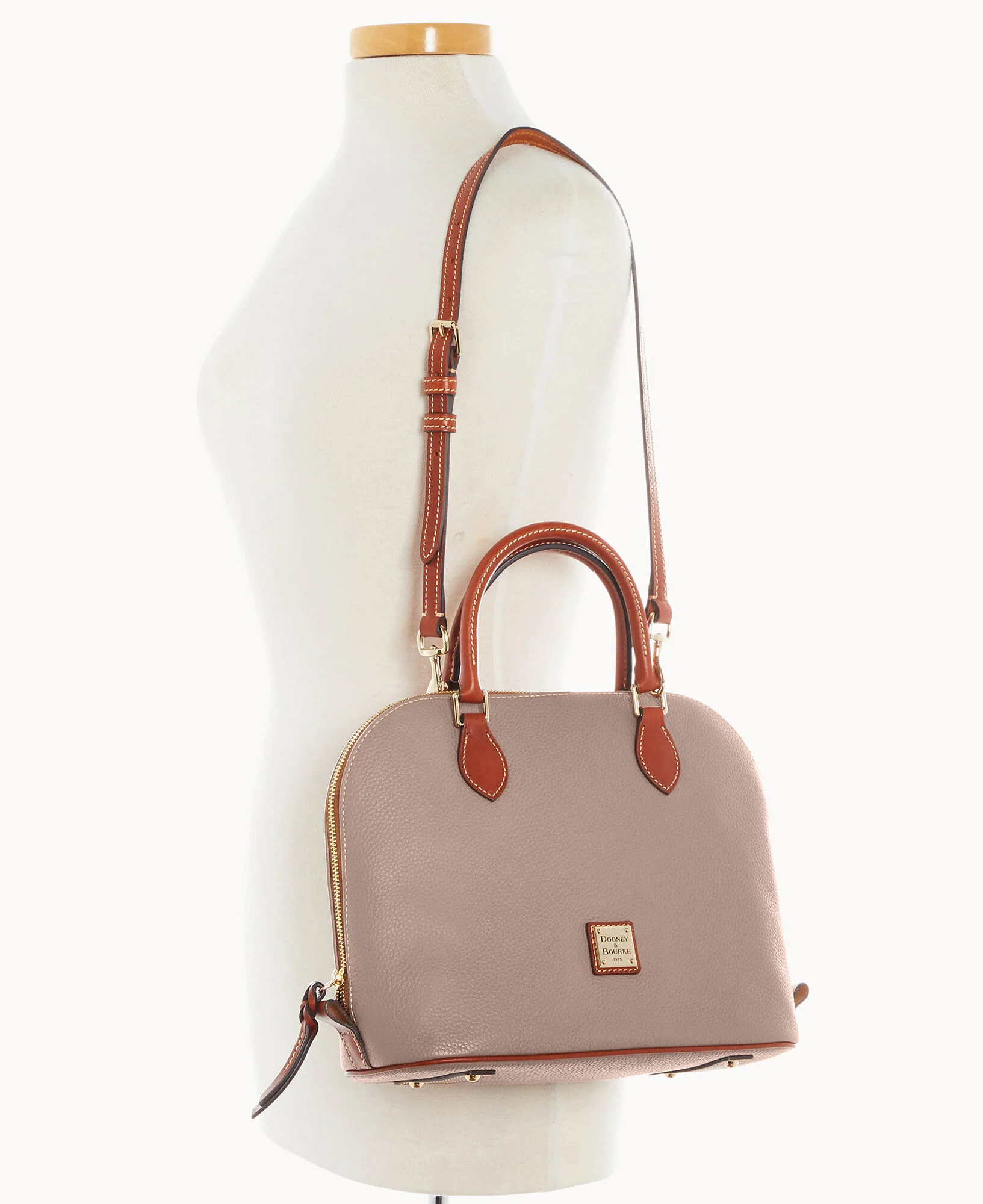 Pebble Grain Domed Satchel - Image 51