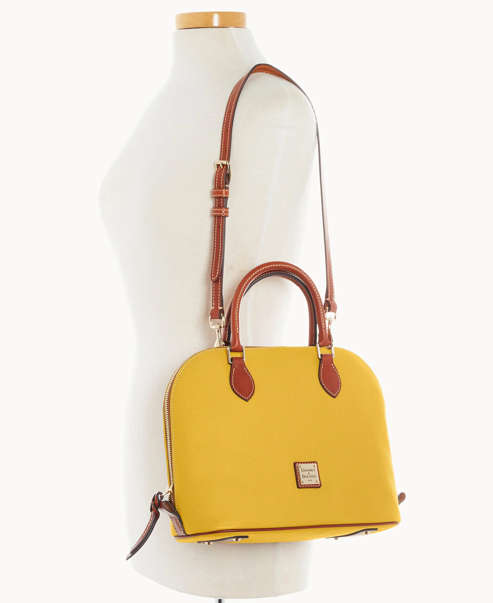 Pebble Grain Domed Satchel - Image 55