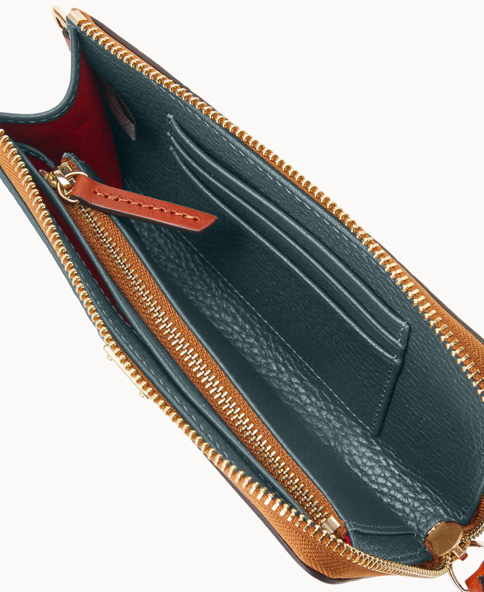 Pebble Grain Folded Zip Wristlet - Image 34