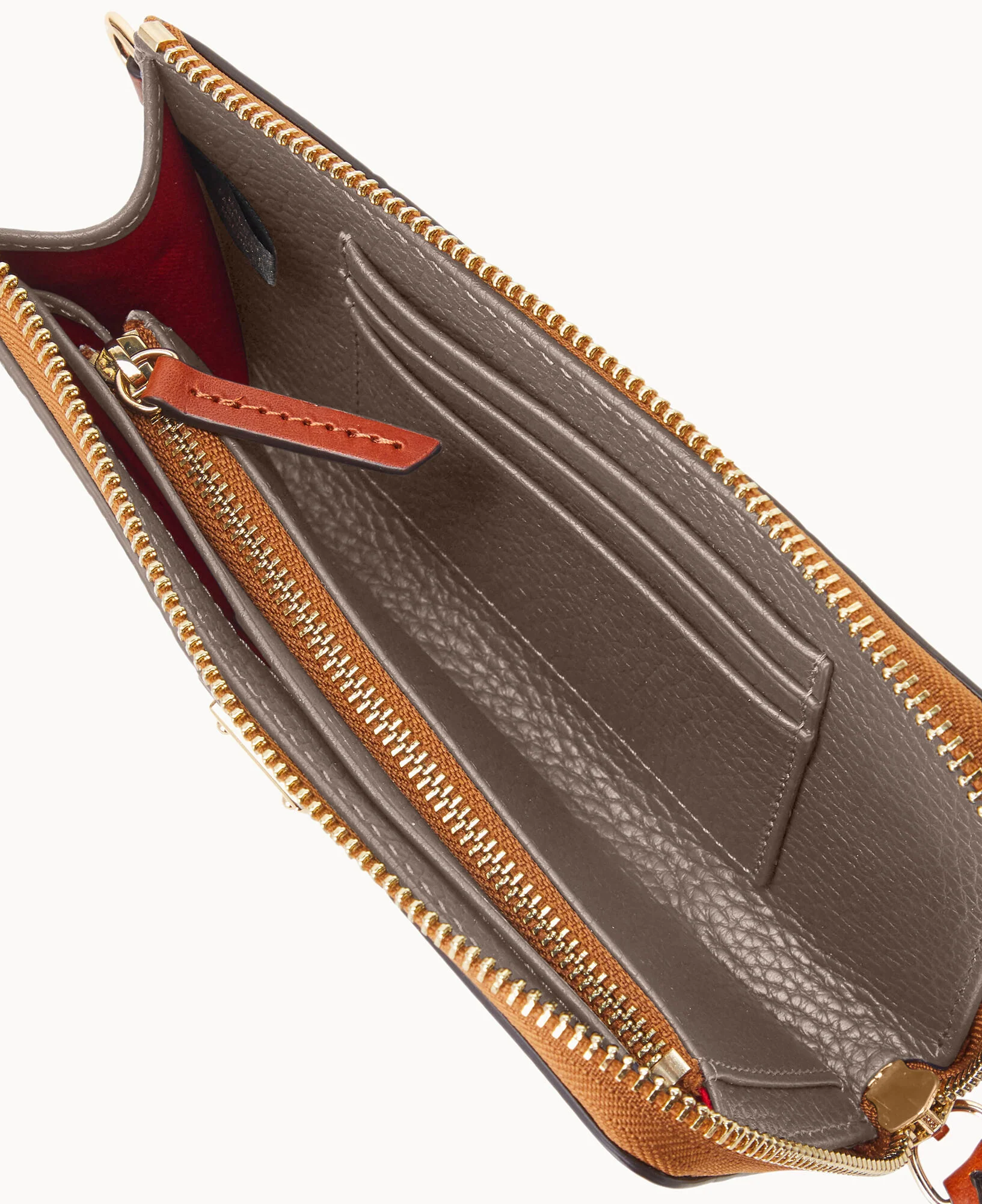 Pebble Grain Folded Zip Wristlet - Image 39