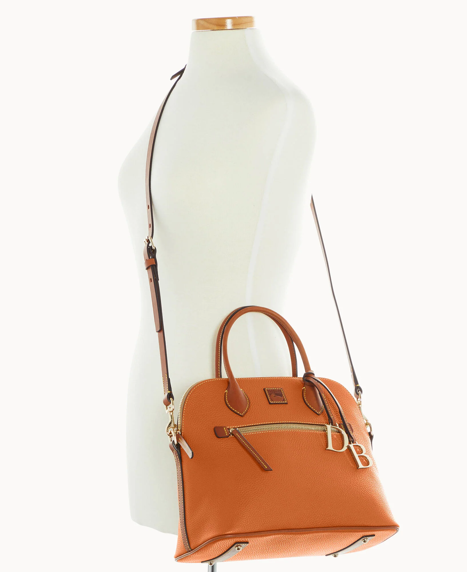 Pebble Grain Large Domed Satchel - Image 108
