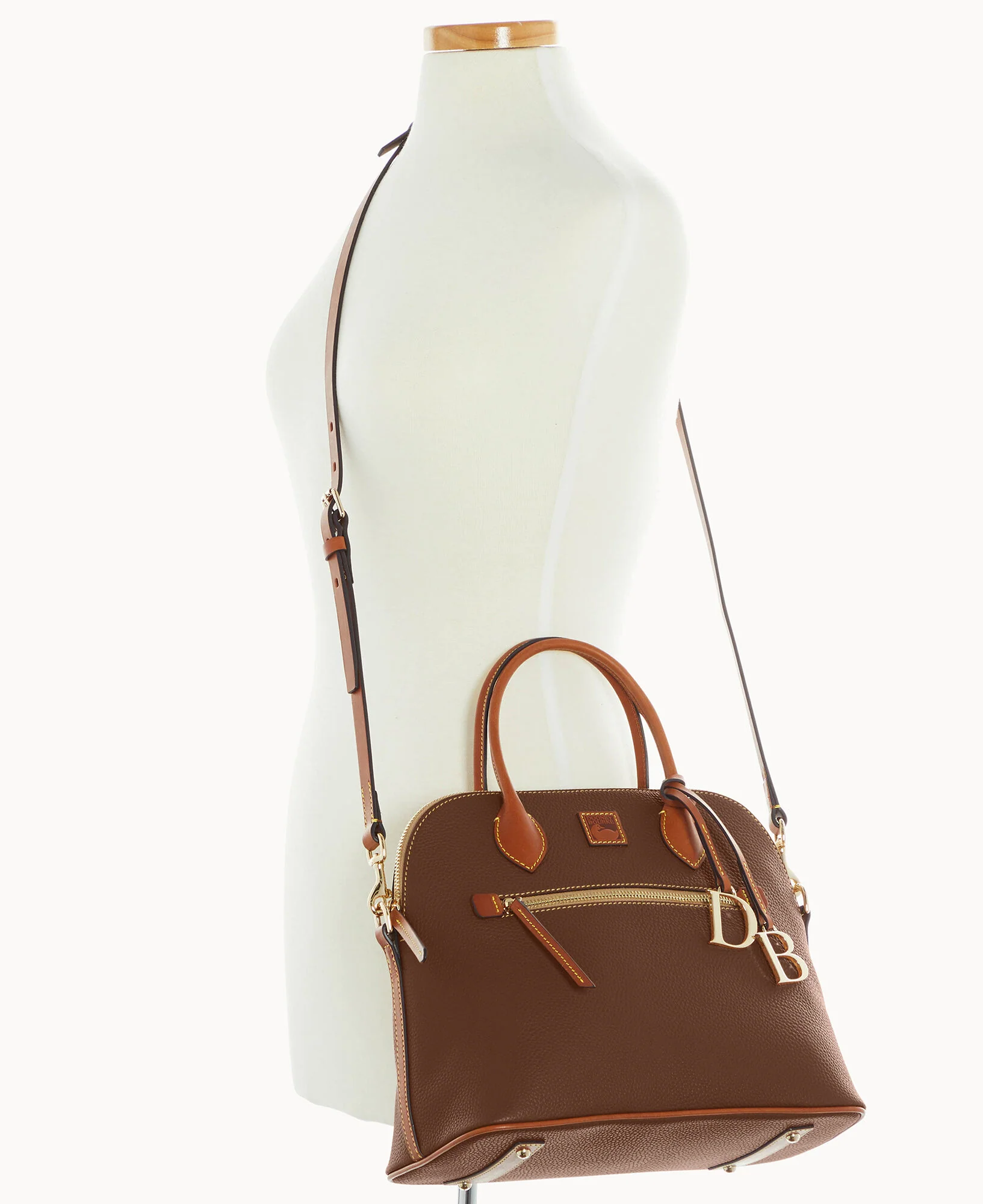 Pebble Grain Large Domed Satchel - Image 90
