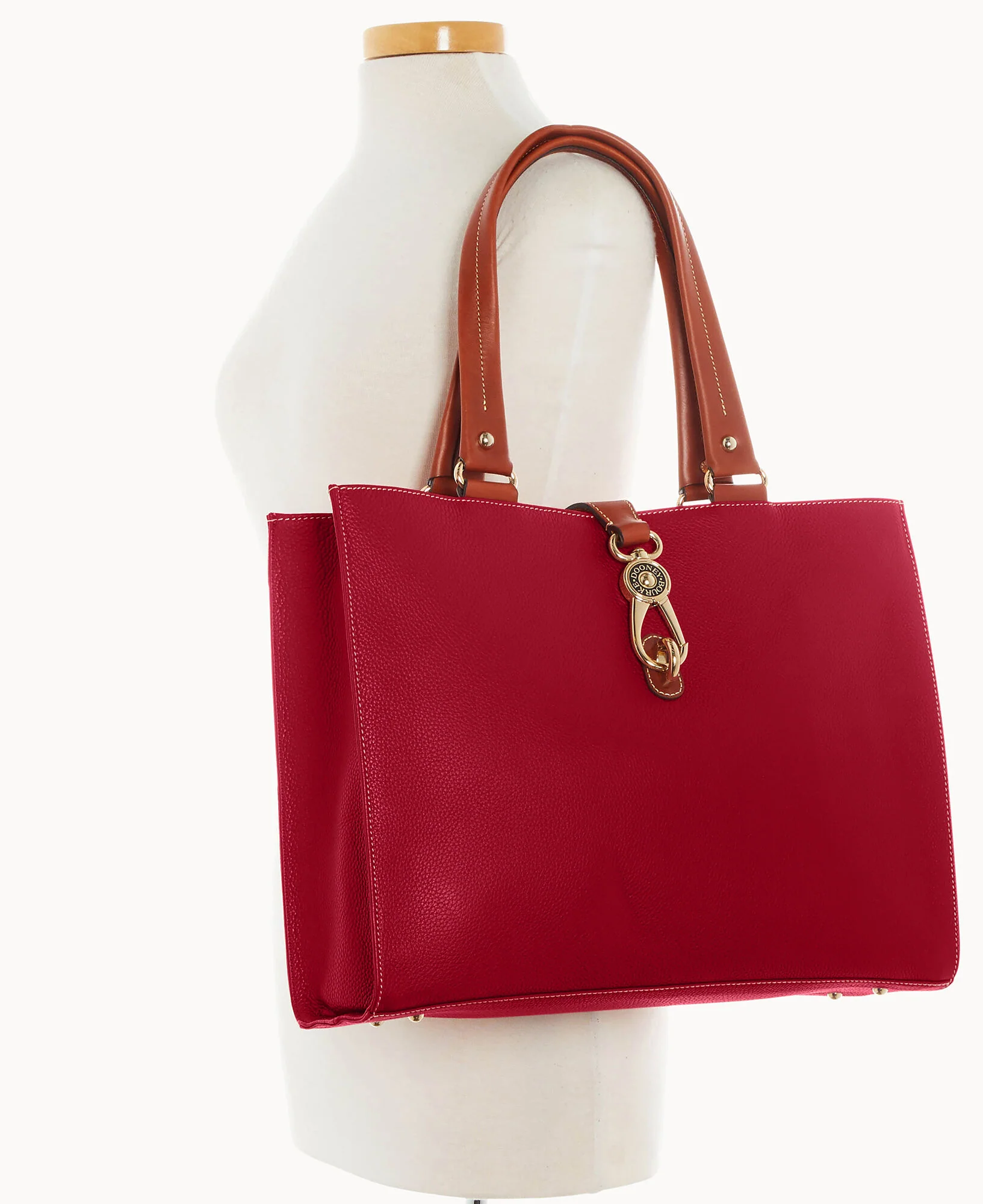 Pebble Grain Large Logo Lock Tote - Image 12