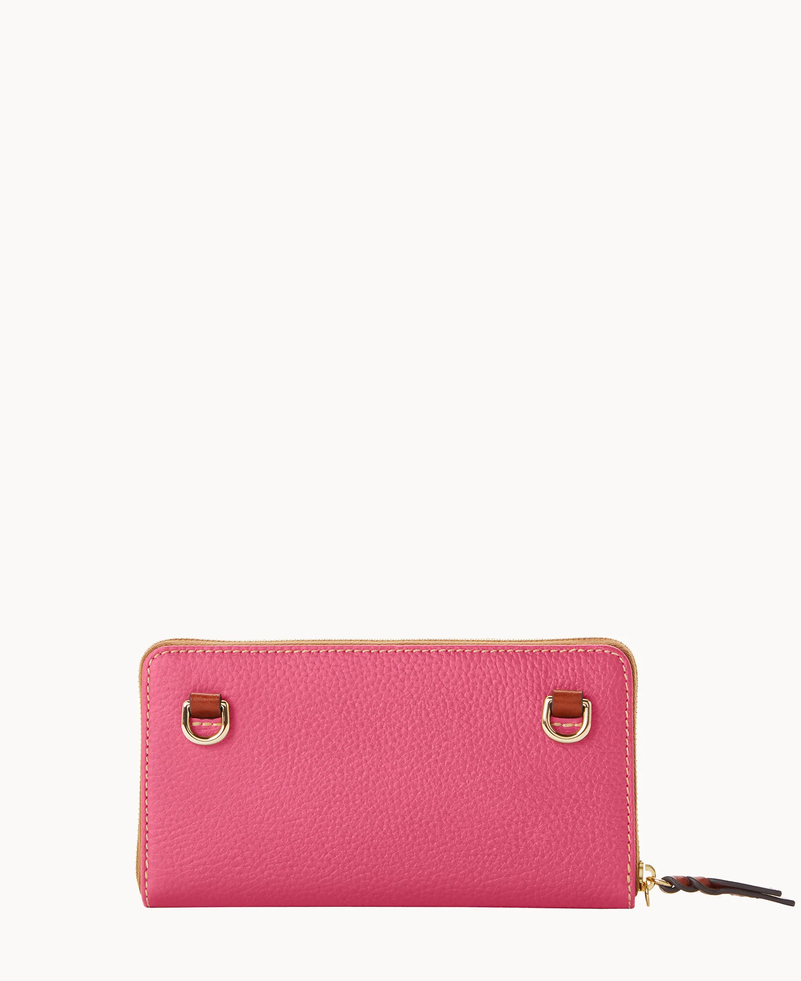 Pebble Grain Large Zip Around Wristlet Crossbody - Image 40
