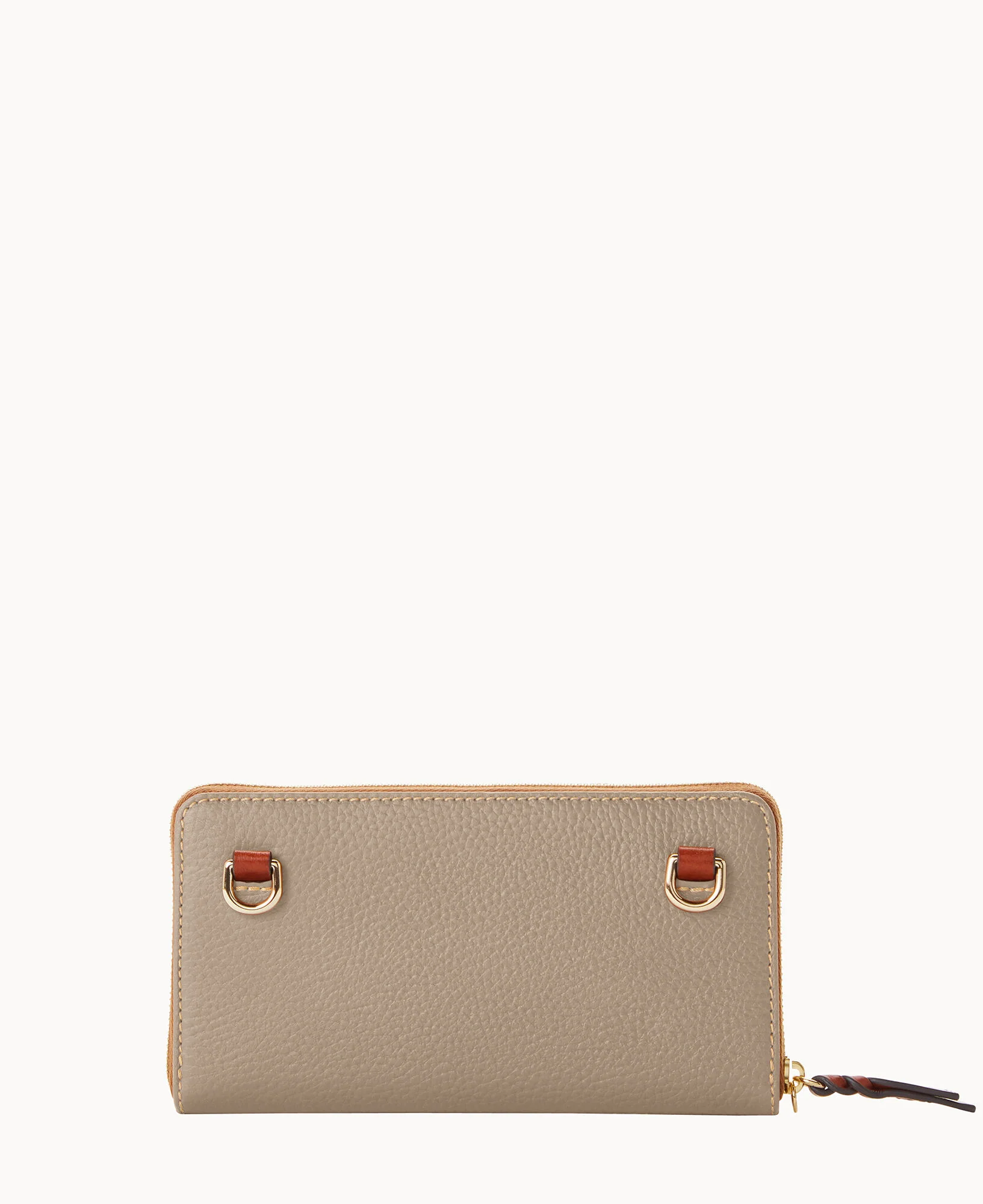 Pebble Grain Large Zip Around Wristlet Crossbody - Image 59