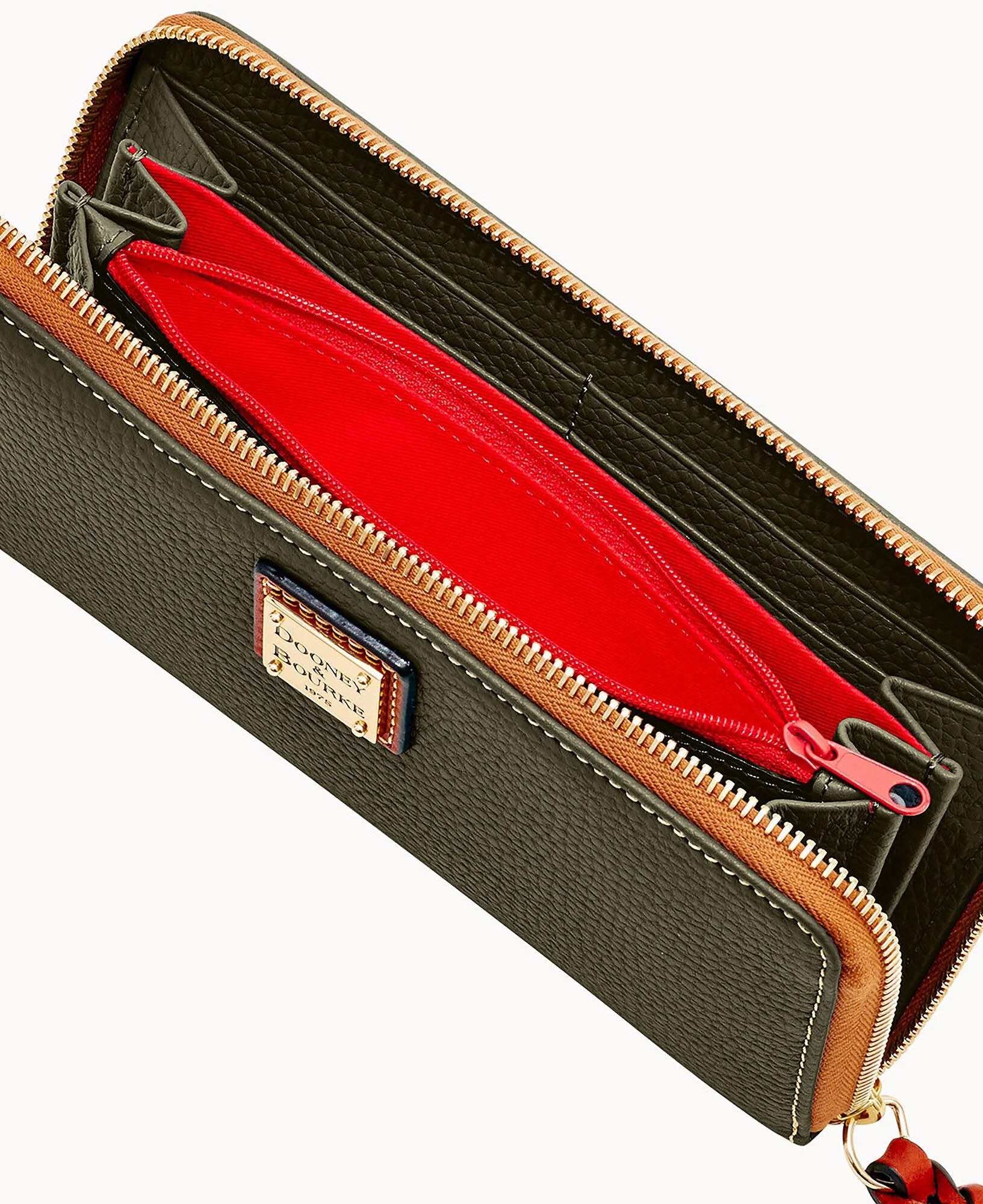 Pebble Grain Large Zip Around Wristlet - Image 73
