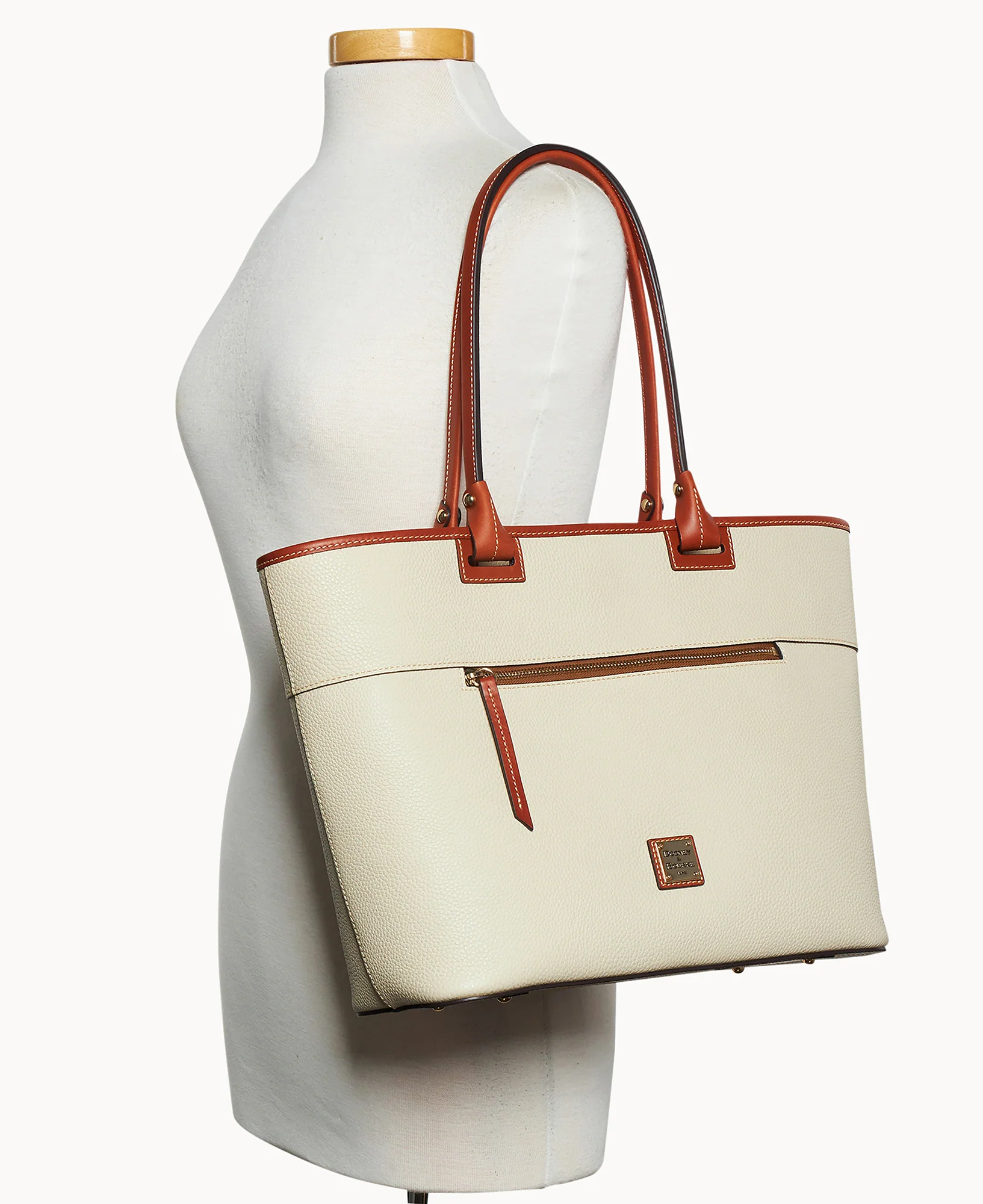 Pebble Grain Large Zip Tote - Image 15