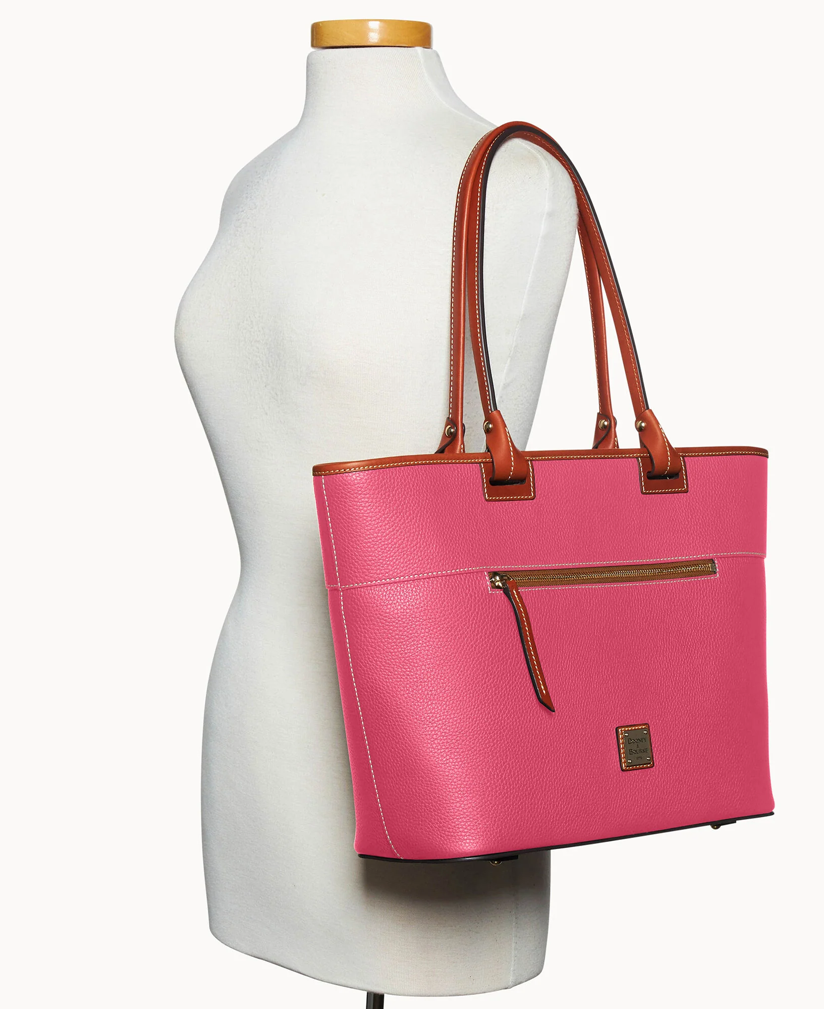 Pebble Grain Large Zip Tote - Image 22