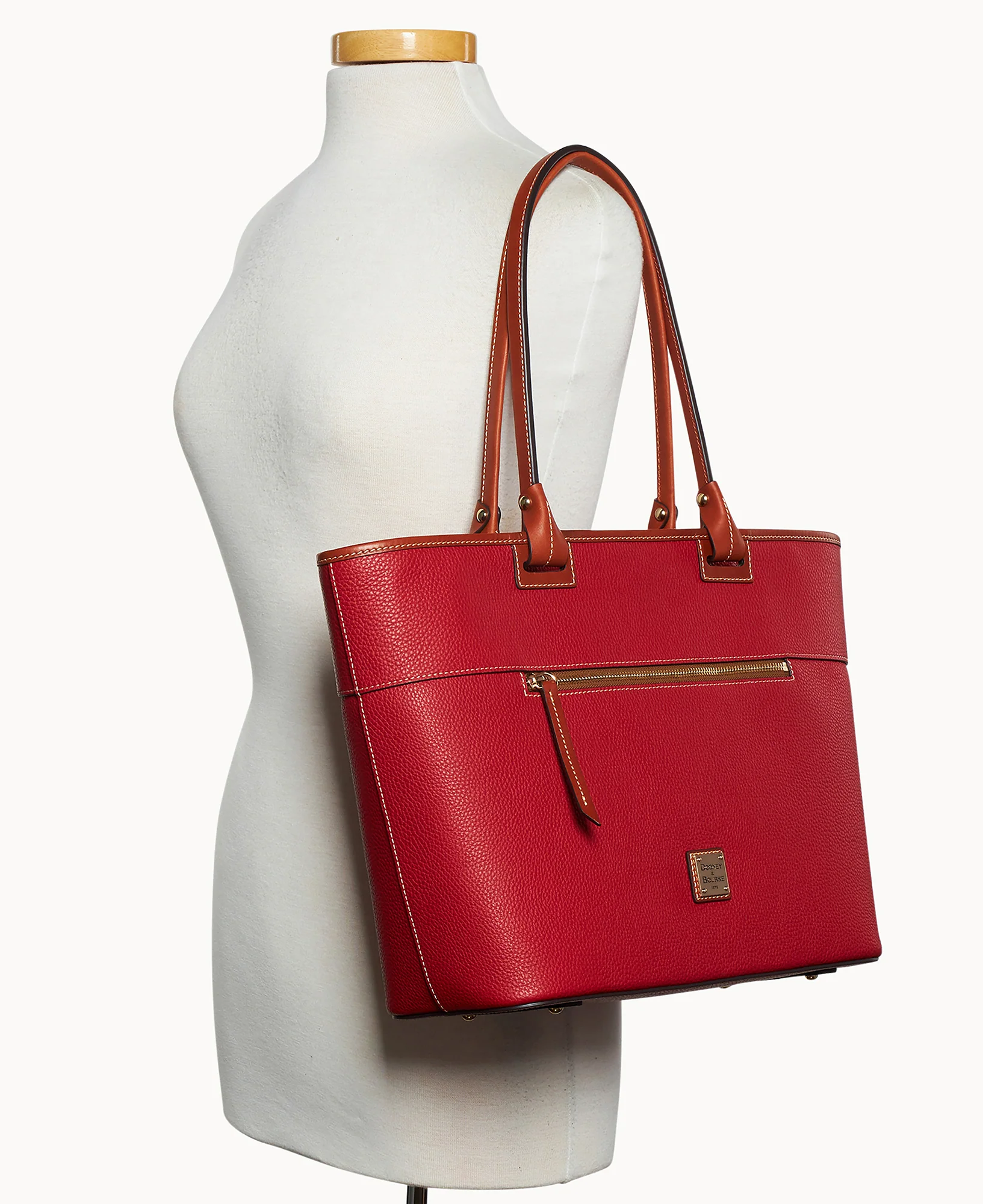 Pebble Grain Large Zip Tote - Image 34