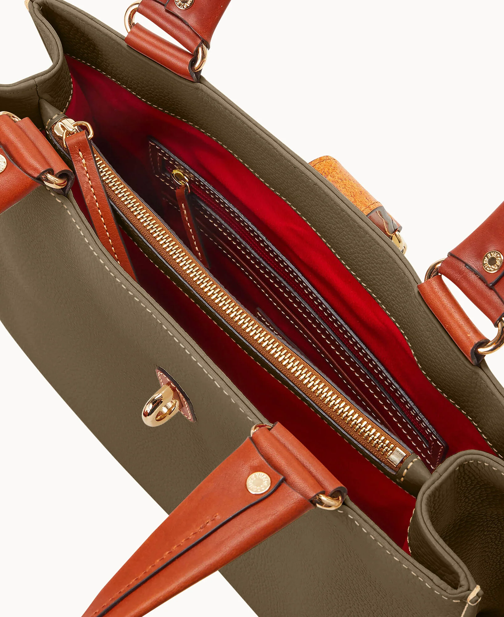 Pebble Grain Medium Logo Lock Tote - Image 2