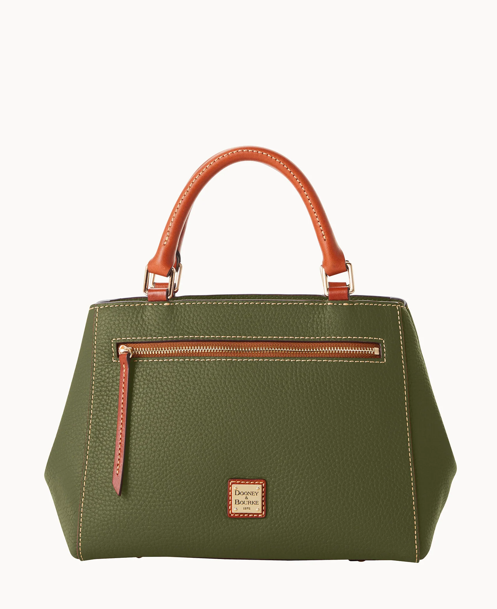 Pebble Grain Small Zip Satchel - Image 102