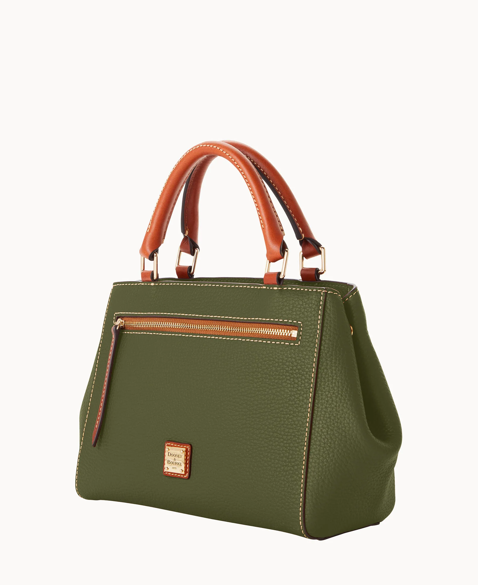 Pebble Grain Small Zip Satchel - Image 103