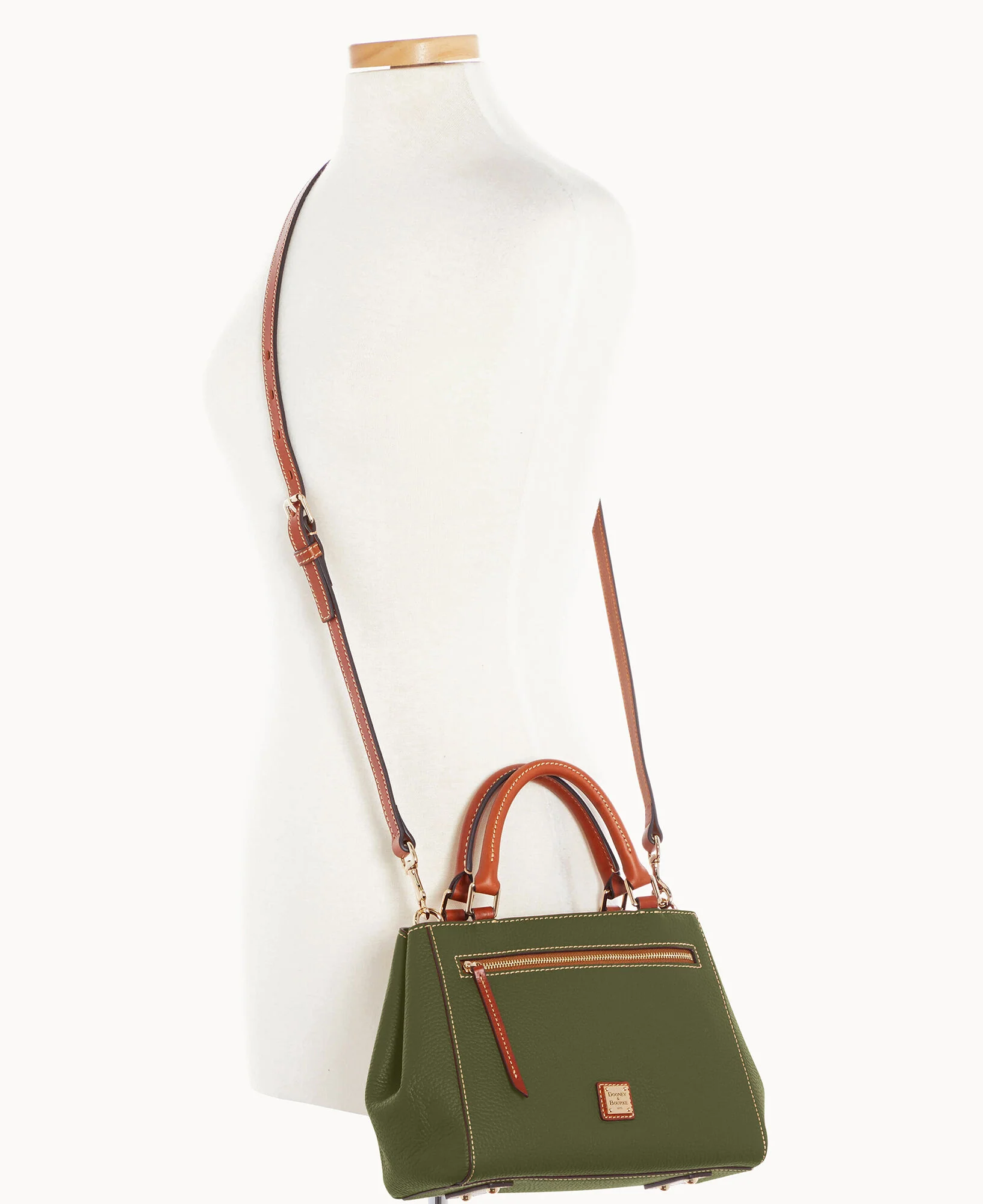 Pebble Grain Small Zip Satchel - Image 106